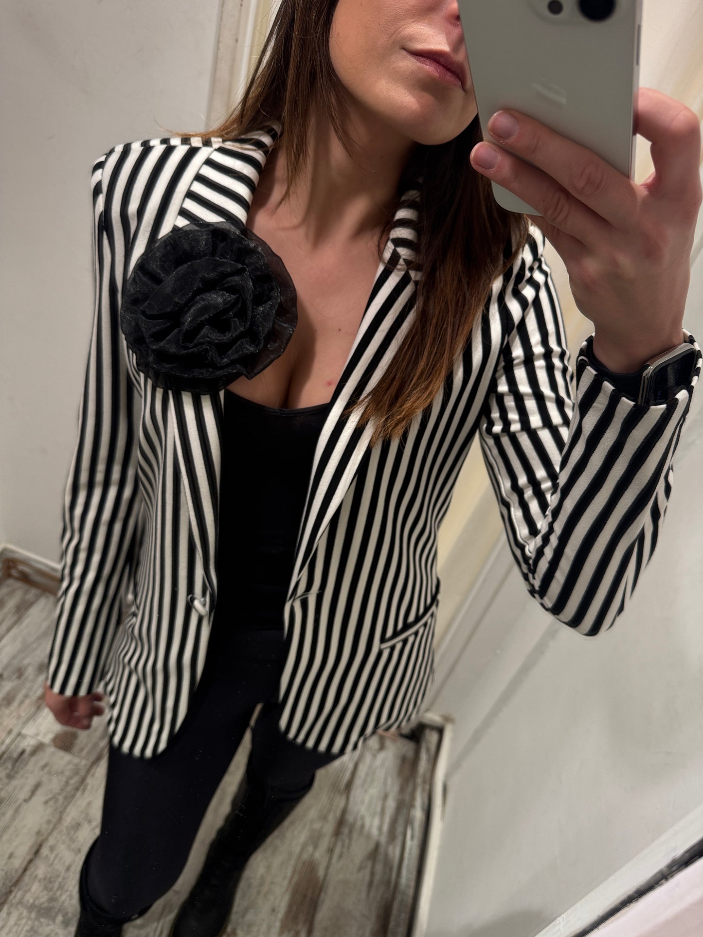 BLAZER LE ROBE A RIGHE