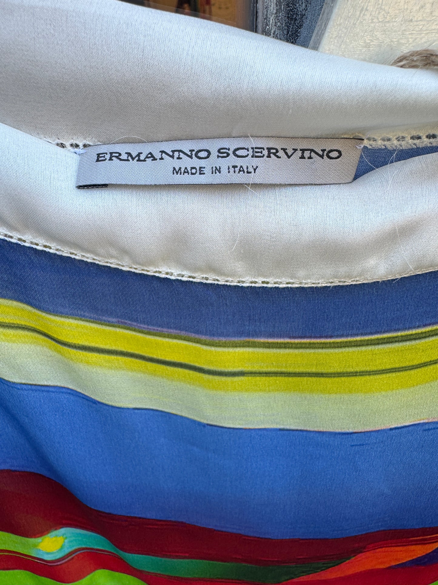 BLUSA ERMANNO SCERVINO IN SETA MULTICOLORE
