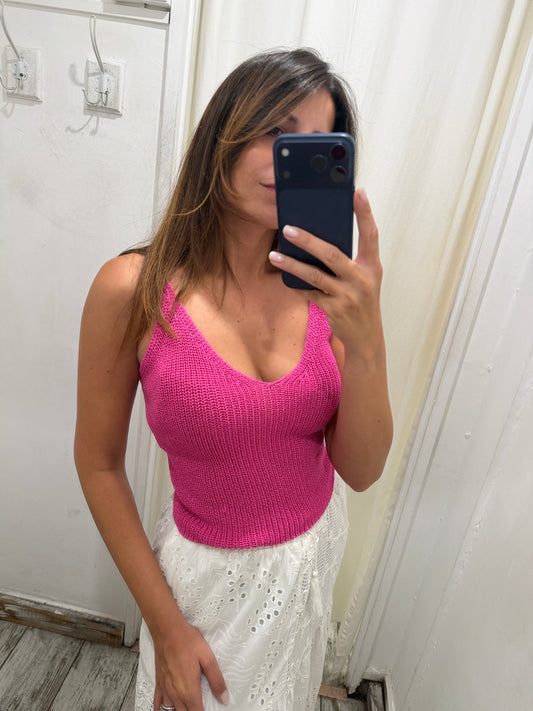 TOP CROP FUCSIA