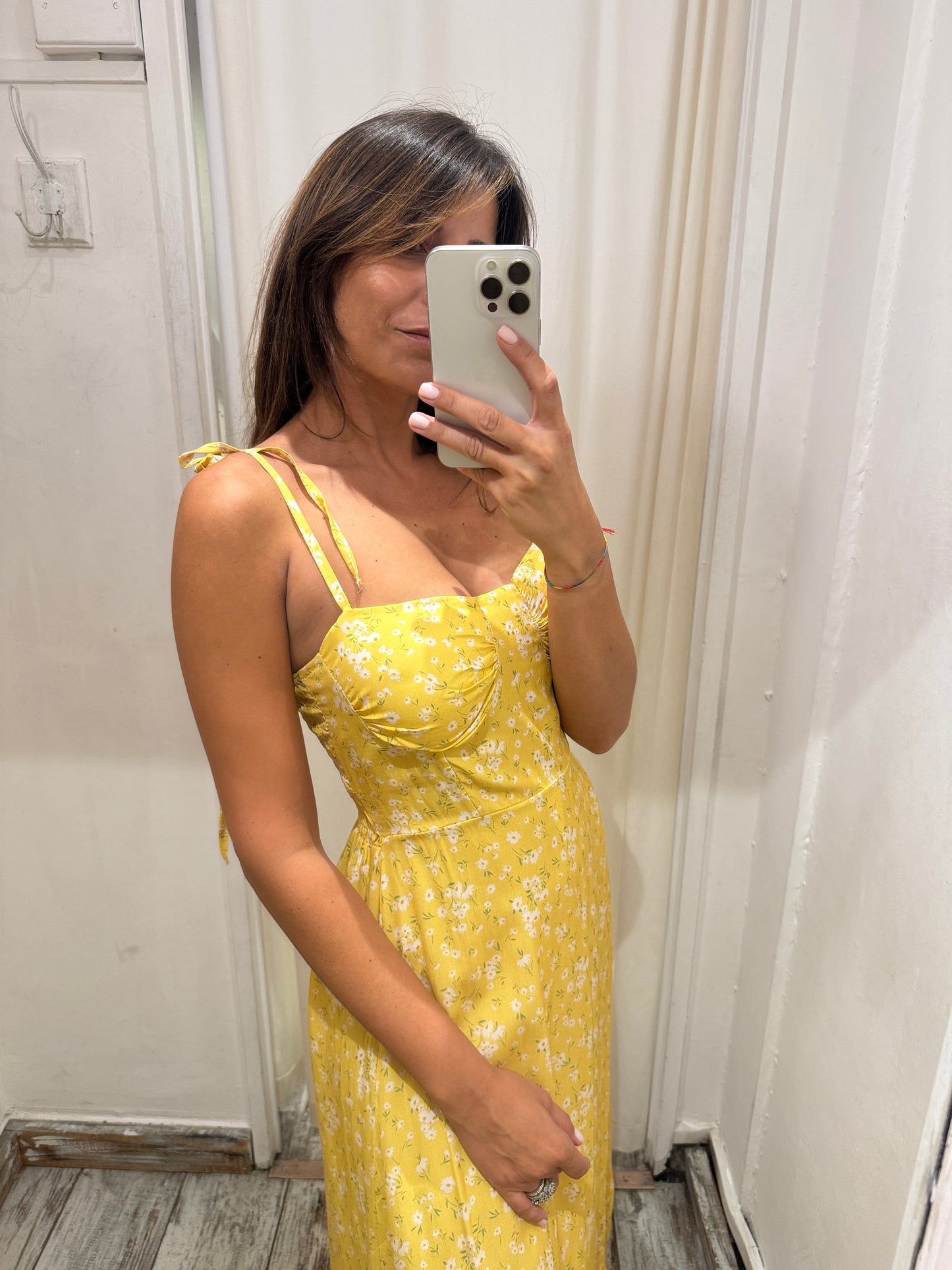 ABITO LONGUETTE GIALLO FIORELLINI