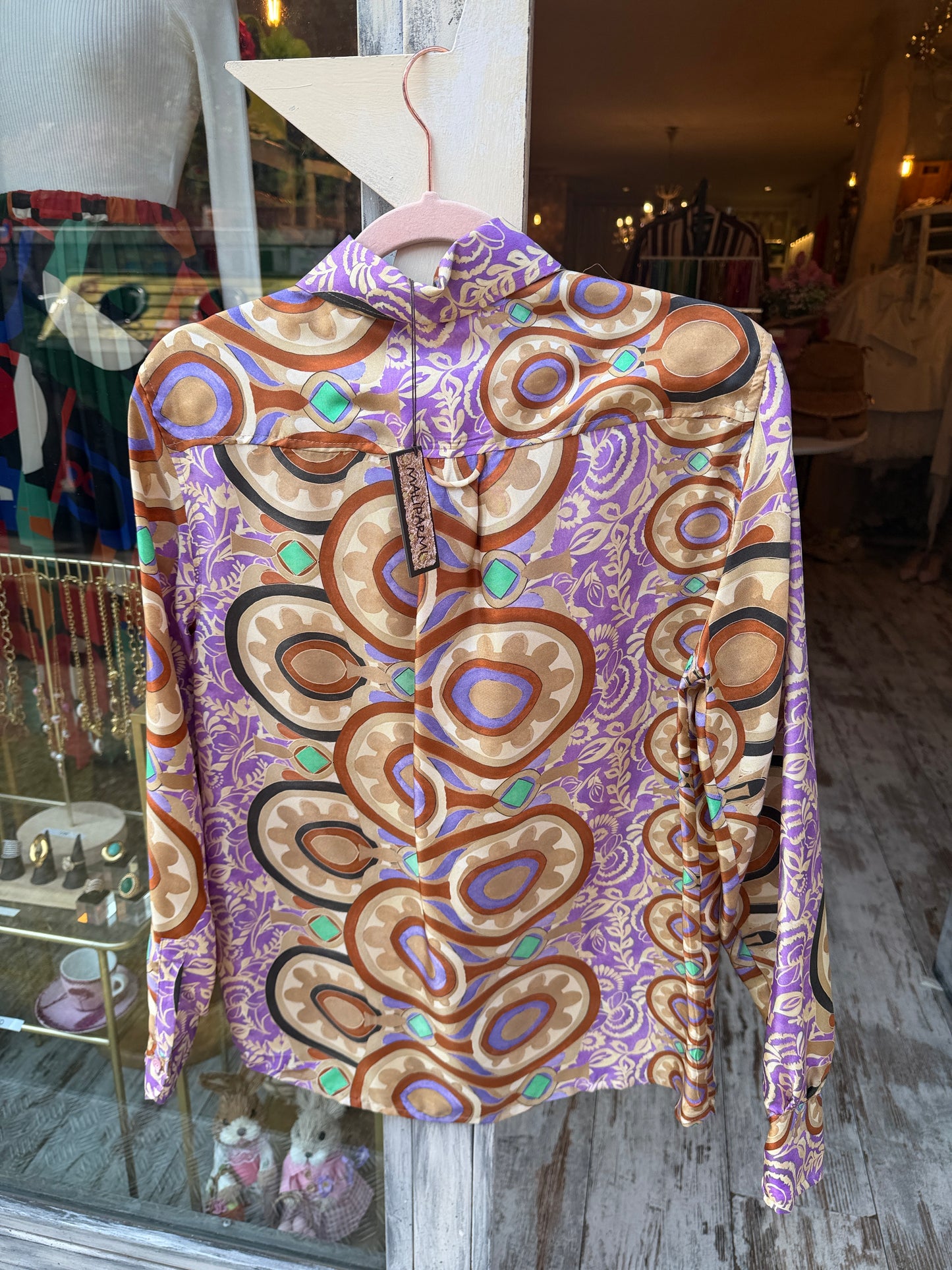 NEW COLLECTION - CAMICIA MALIPARMI SETA MULTICOLORE
