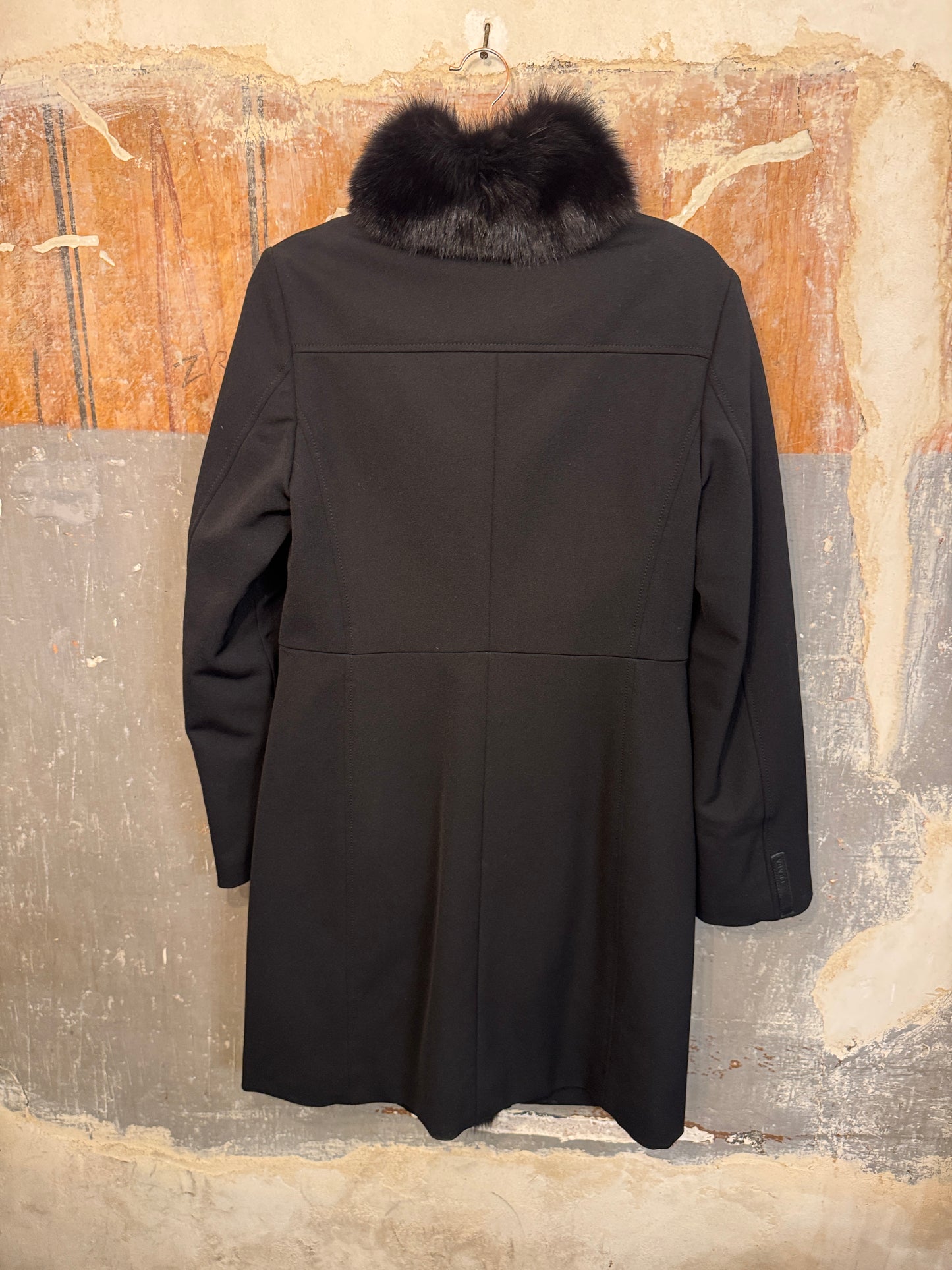 CAPPOTTO PRADA CON PELLICCIA NERO