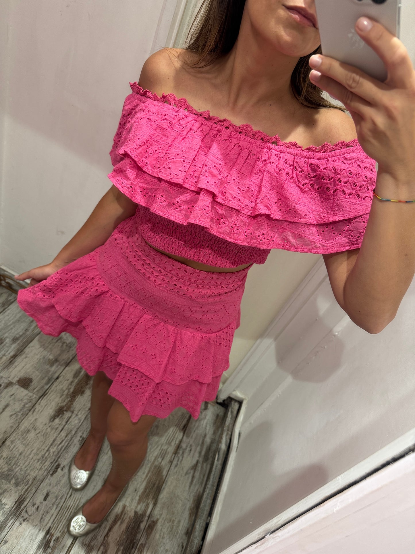 COORDINATO SANGALLO FUCSIA