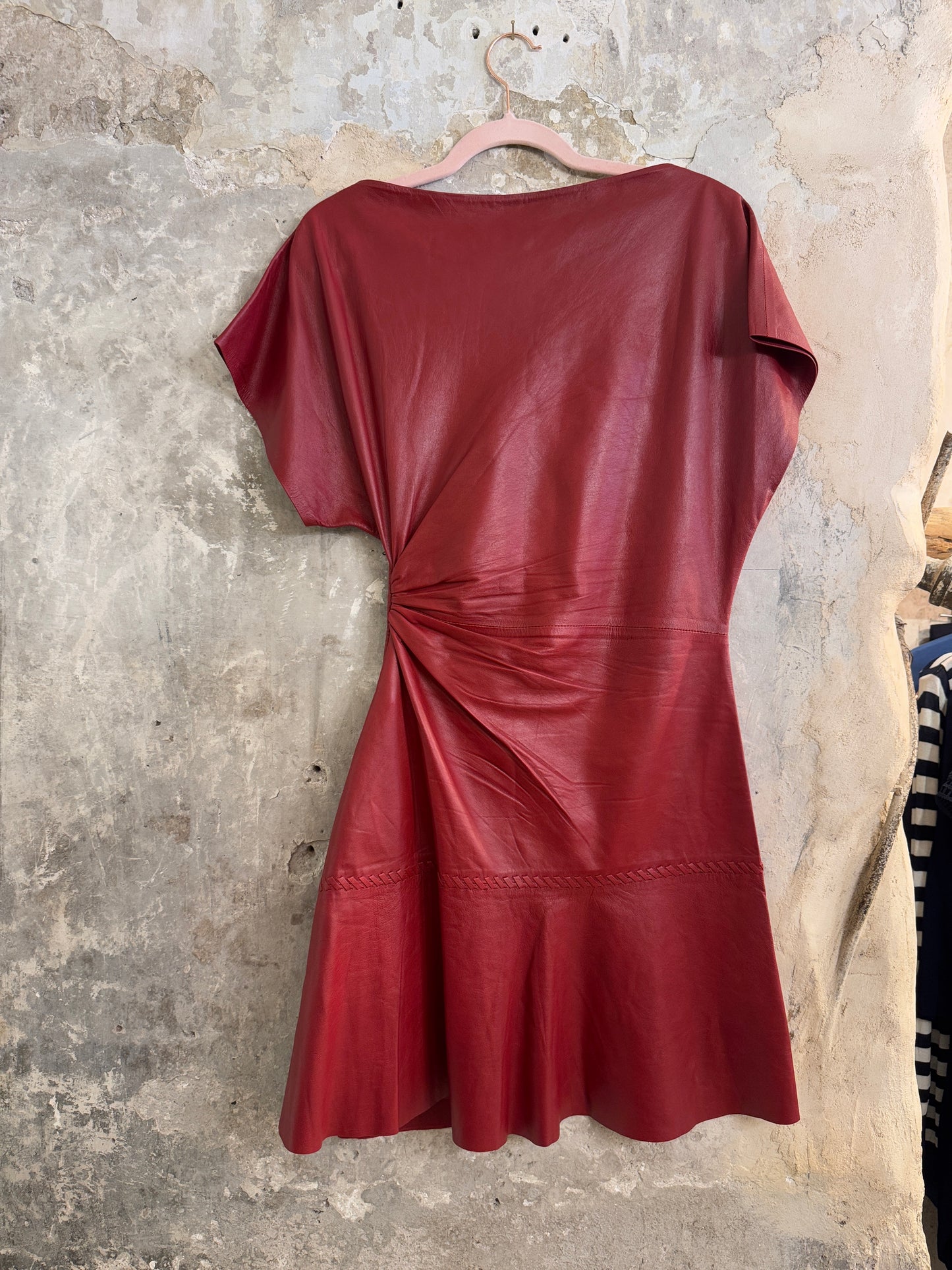 ABITO ZARA STUDIO IN PELLE BORDEAUX