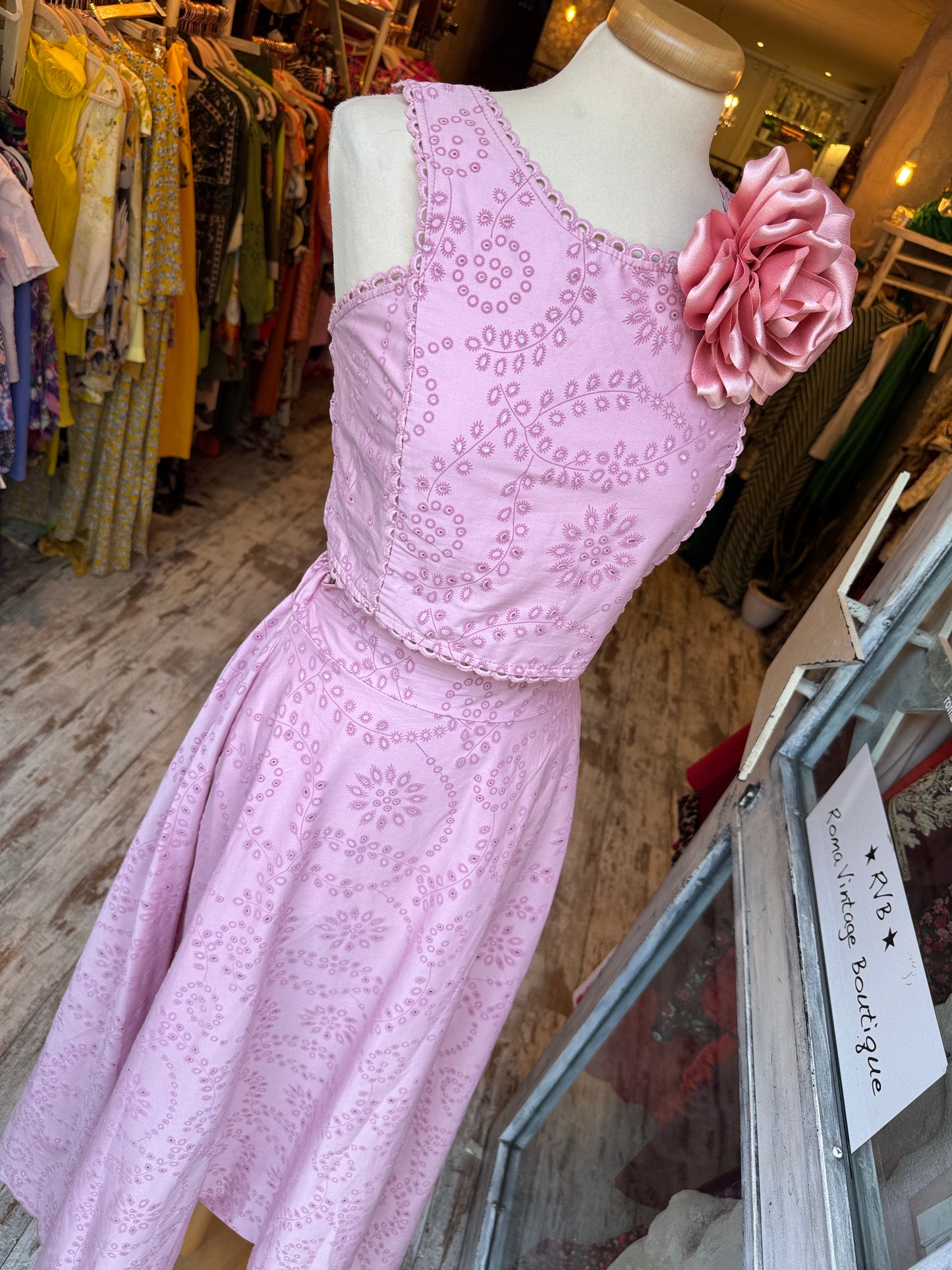 COORDINATO EFFETTO SANGALLO ROSA