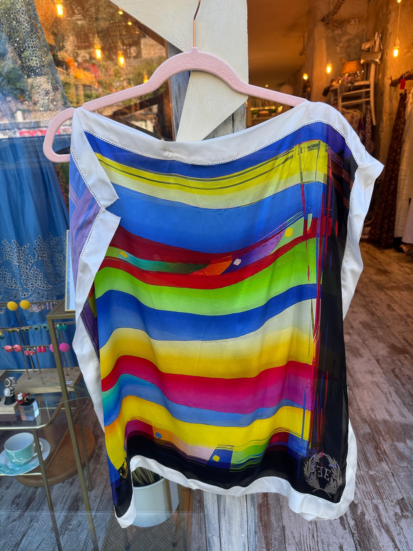 BLUSA ERMANNO SCERVINO IN SETA MULTICOLORE