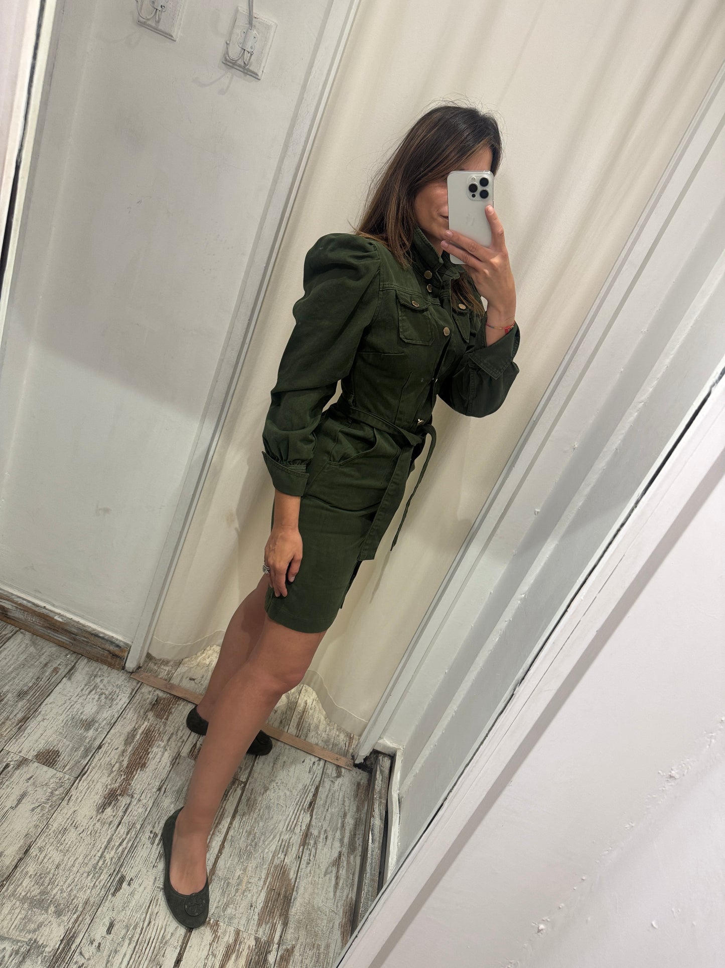 ABITO ESSENTIEL ANTWERP DENIM VERDE MILITARE