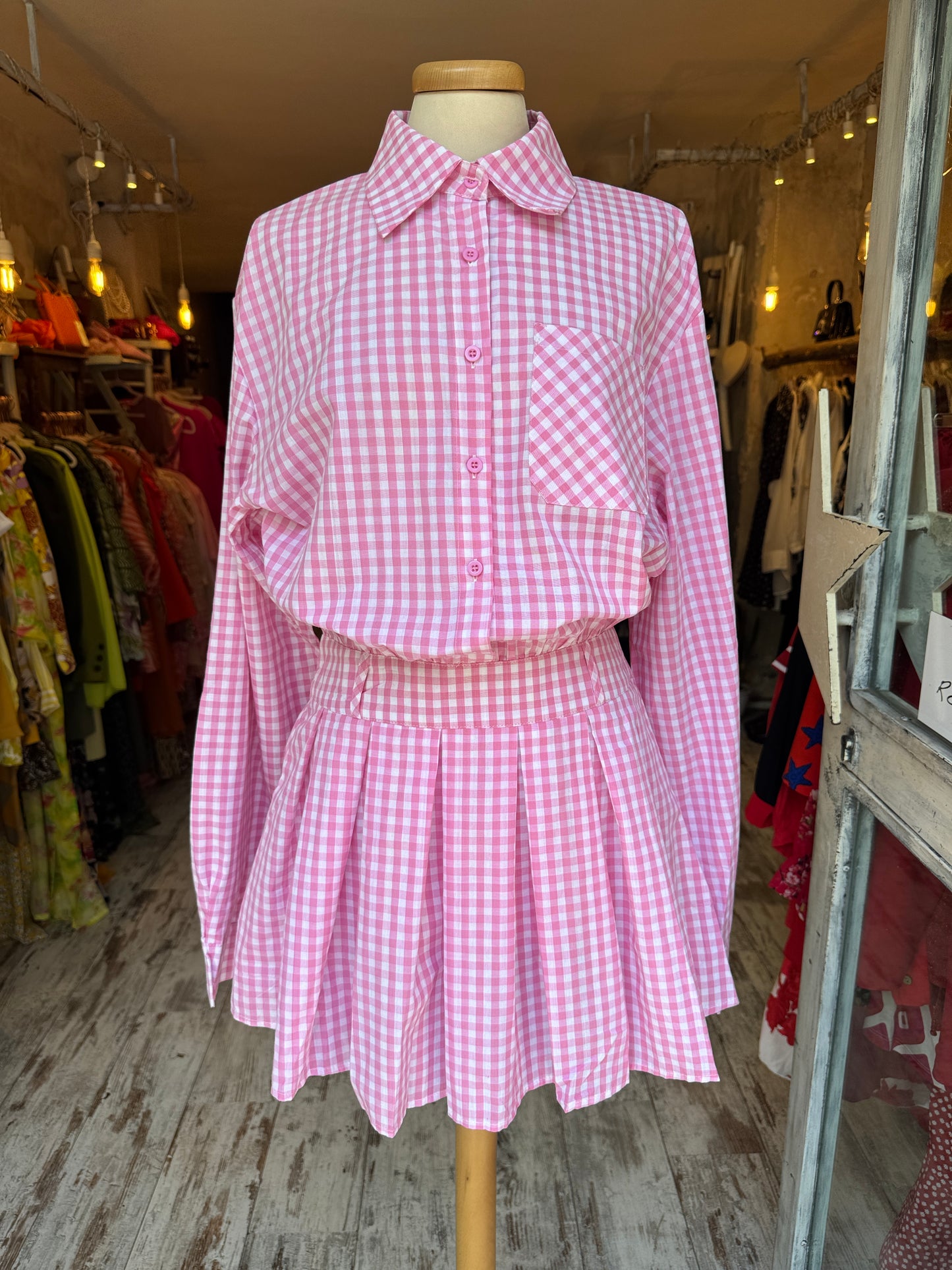 ABITO VICHY ROSA