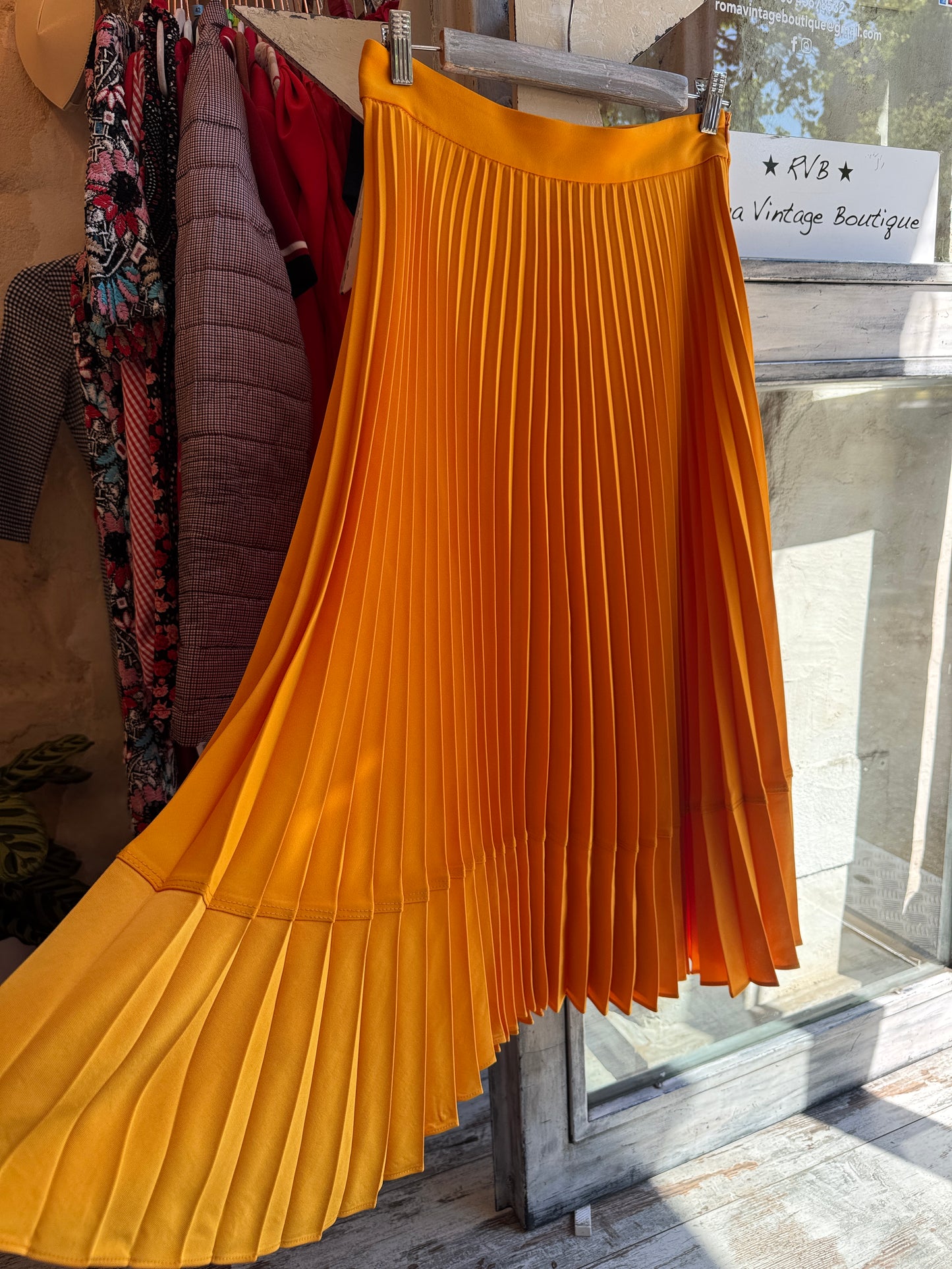 GONNA MIDÌ ZARA PLISSE ARANCIO