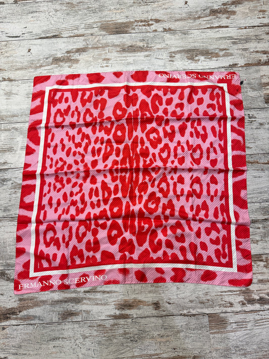 NEW COLLECTION - FOULARD ERMANNO SCERVINO SETA ANIMALIER ROSSO E ROSA