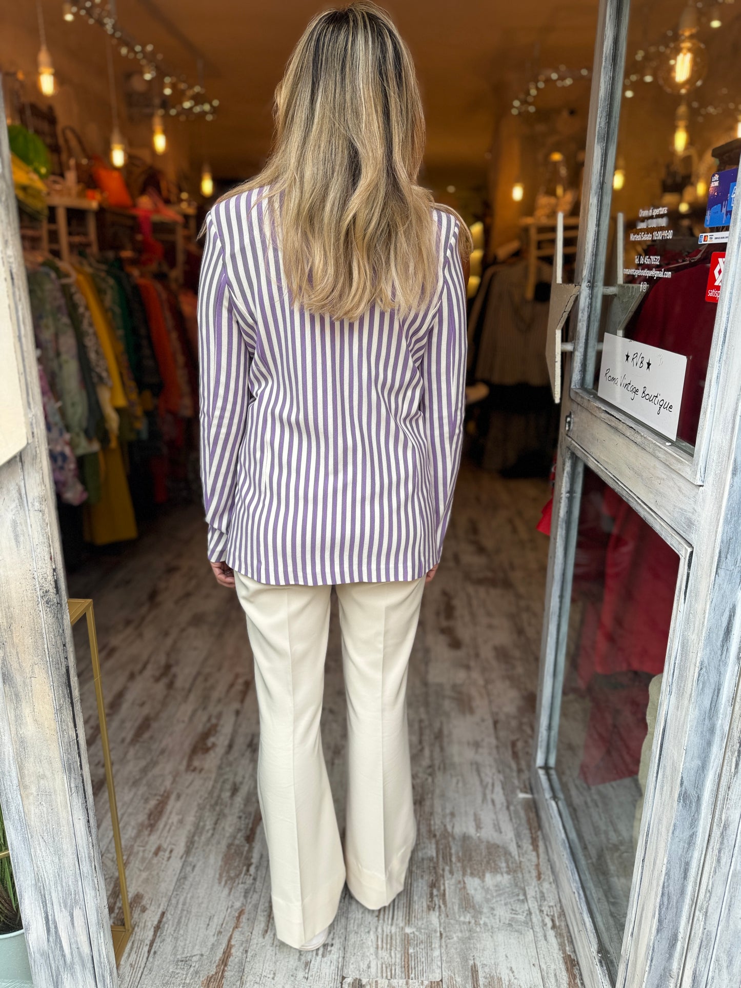 BLAZER LE ROBE A RIGHE