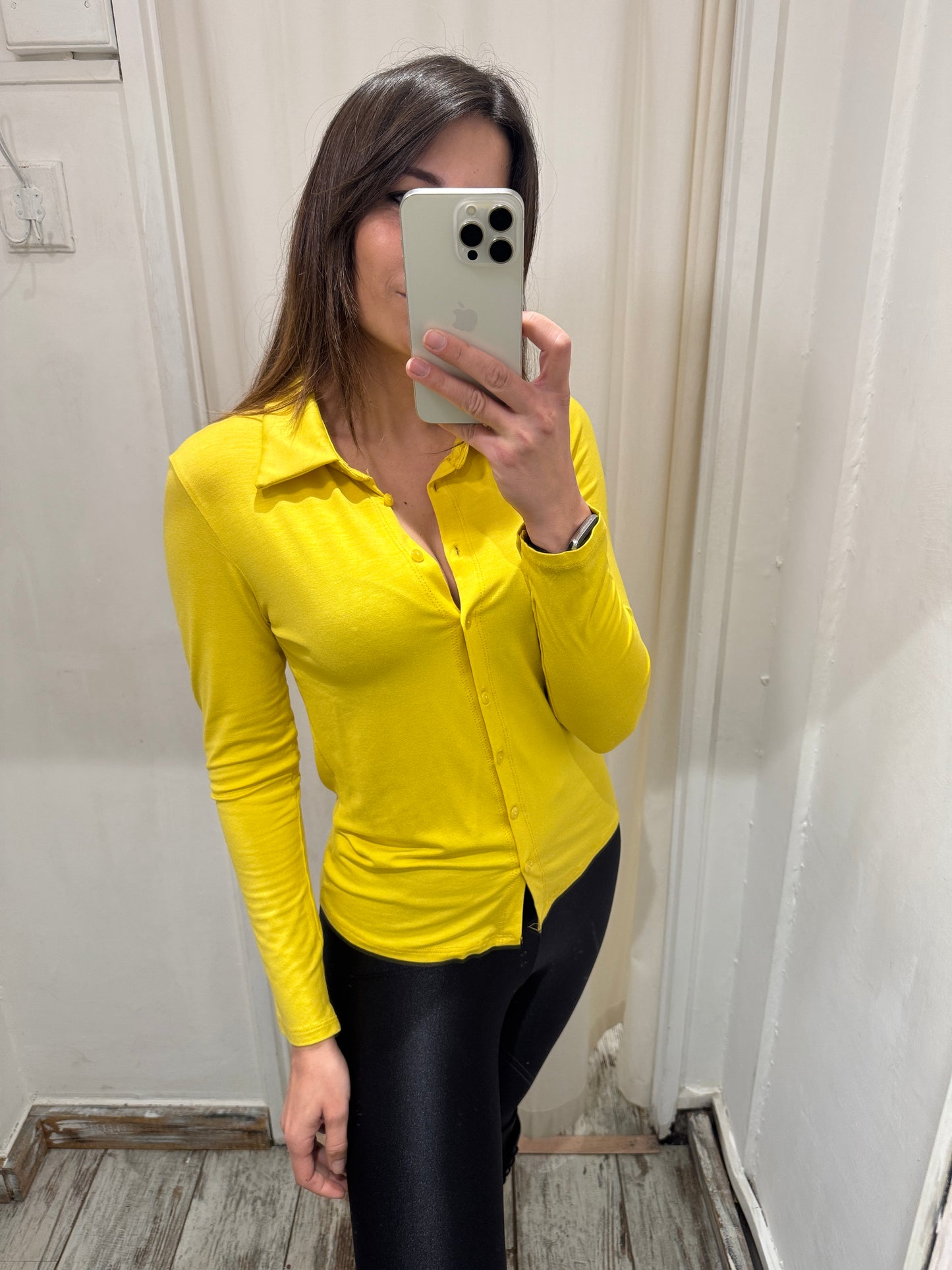 CAMICIA JERSEY GIALLO