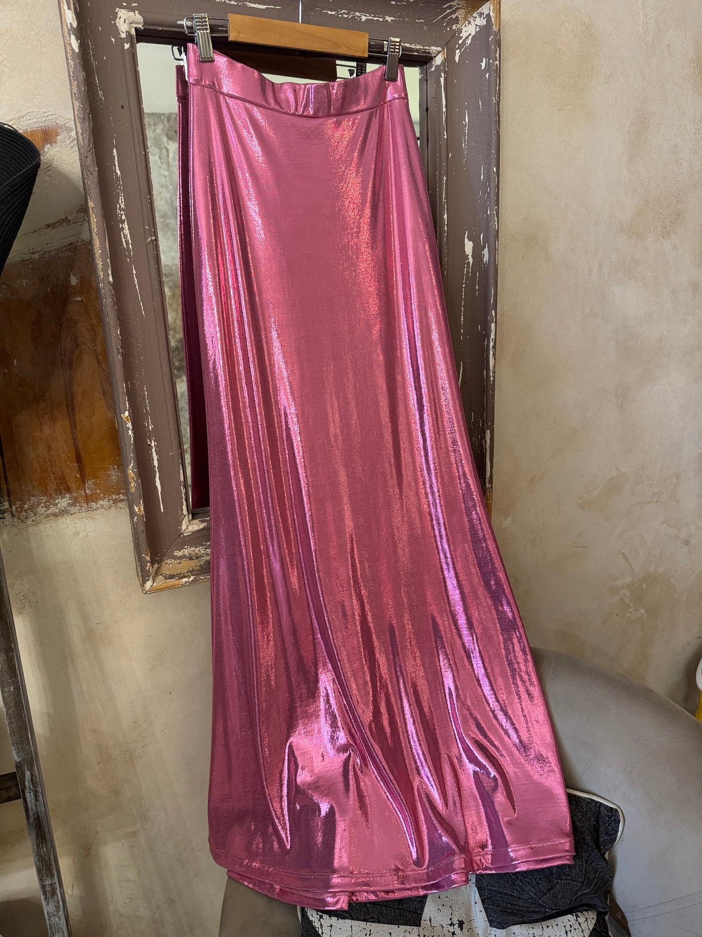 GONNA LUNGA ROSA LUCIDO