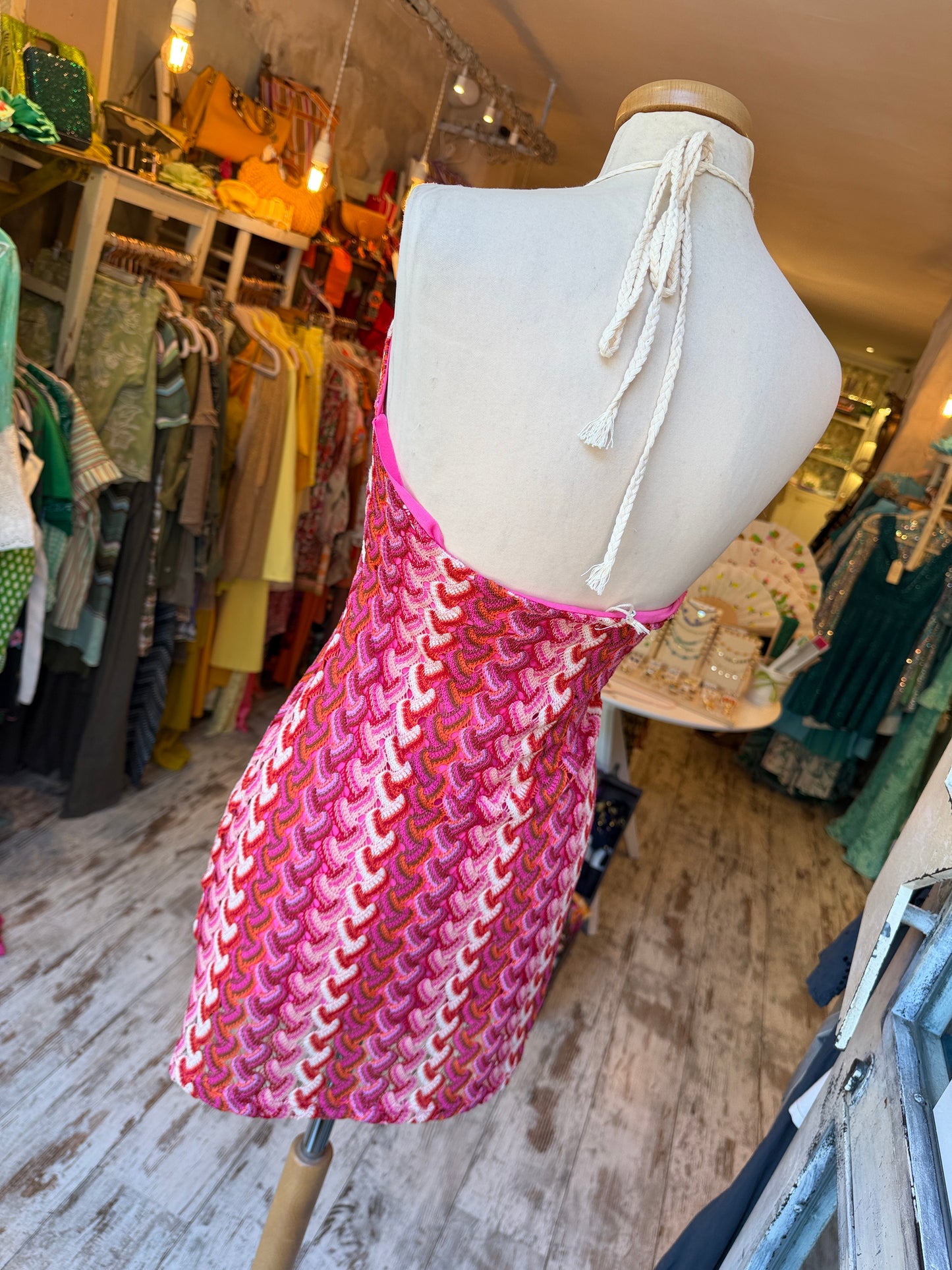 ABITO CORTO STAMPA MISSONI FUCSIA