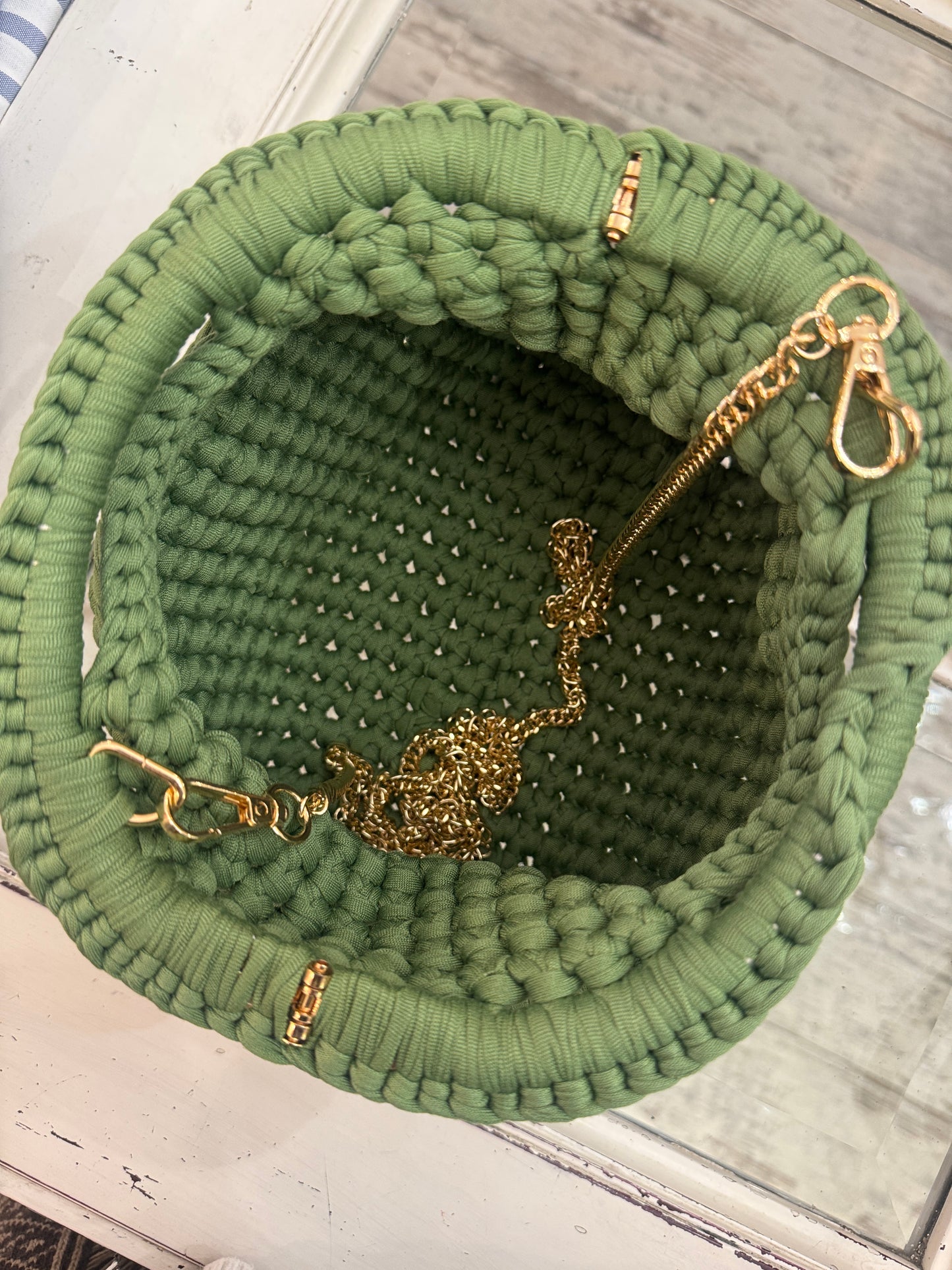 BORSA CROCHET VERDE