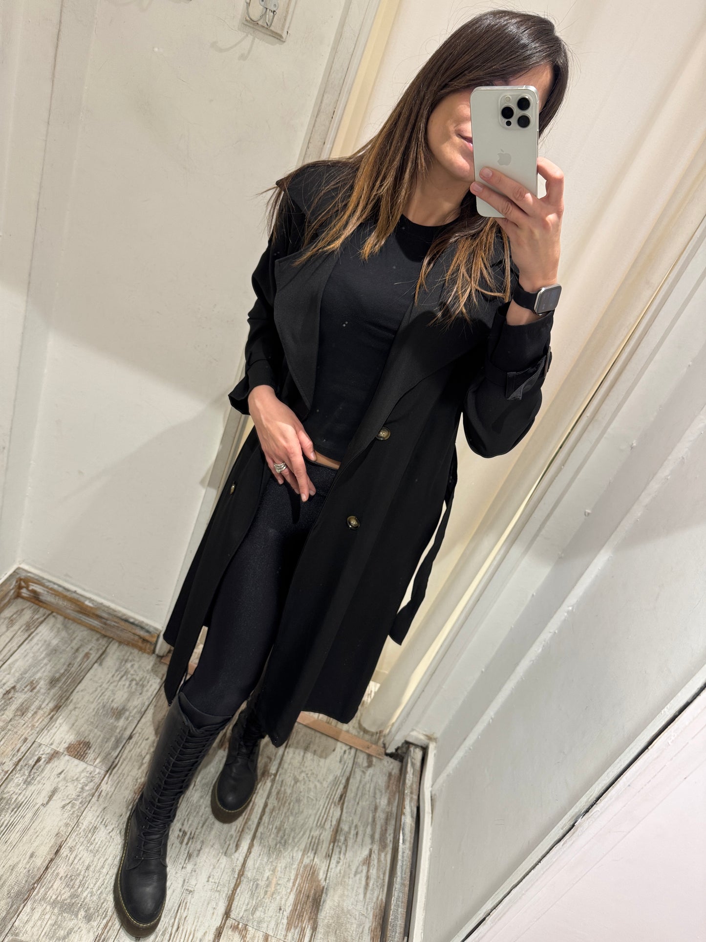 TRENCH PRIMAVERILE NERO
