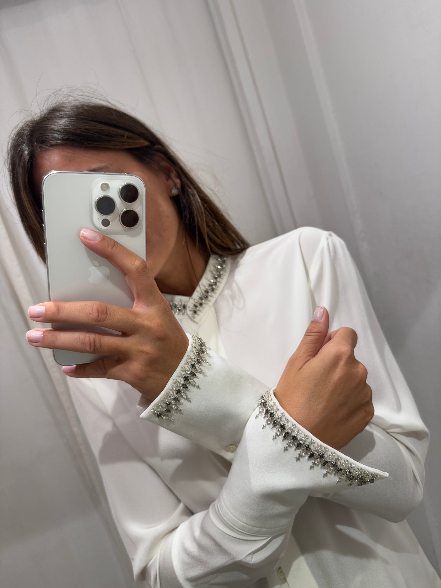 CAMICIA ERMANNO SCERVINO SETA PANNA