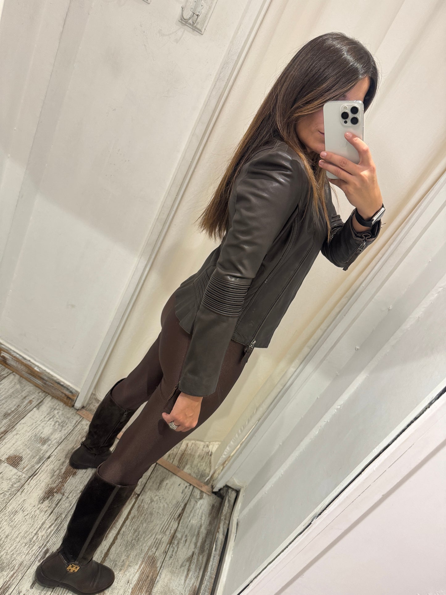 GIUBBINO IN PELLE MAX&Co TESTA DI MORO