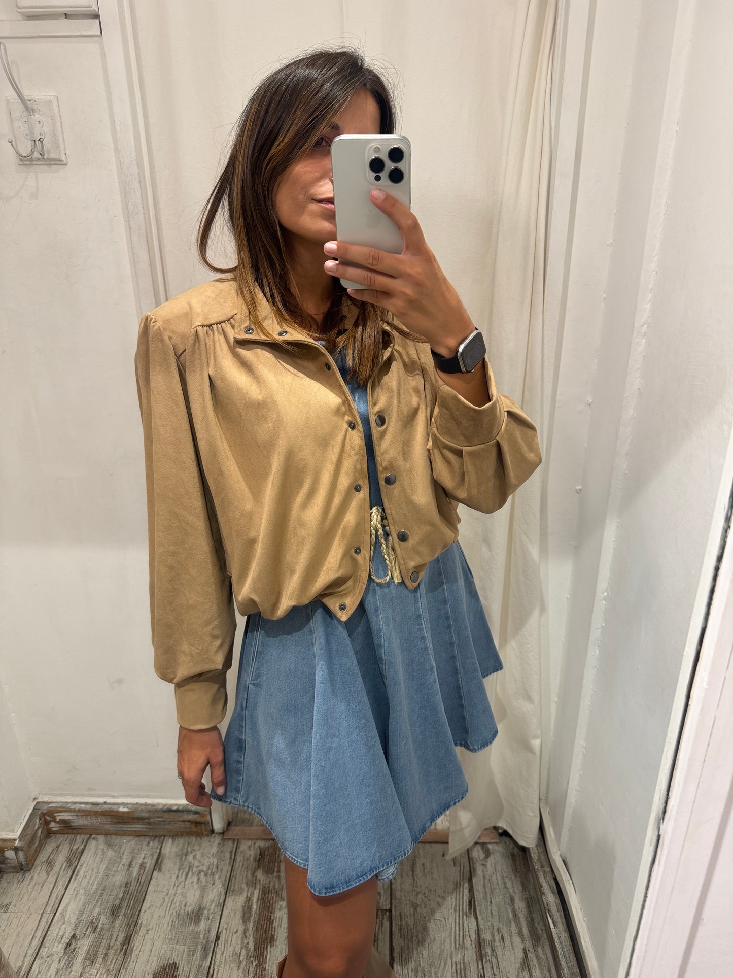 BOMBER SUEDE BEIGE
