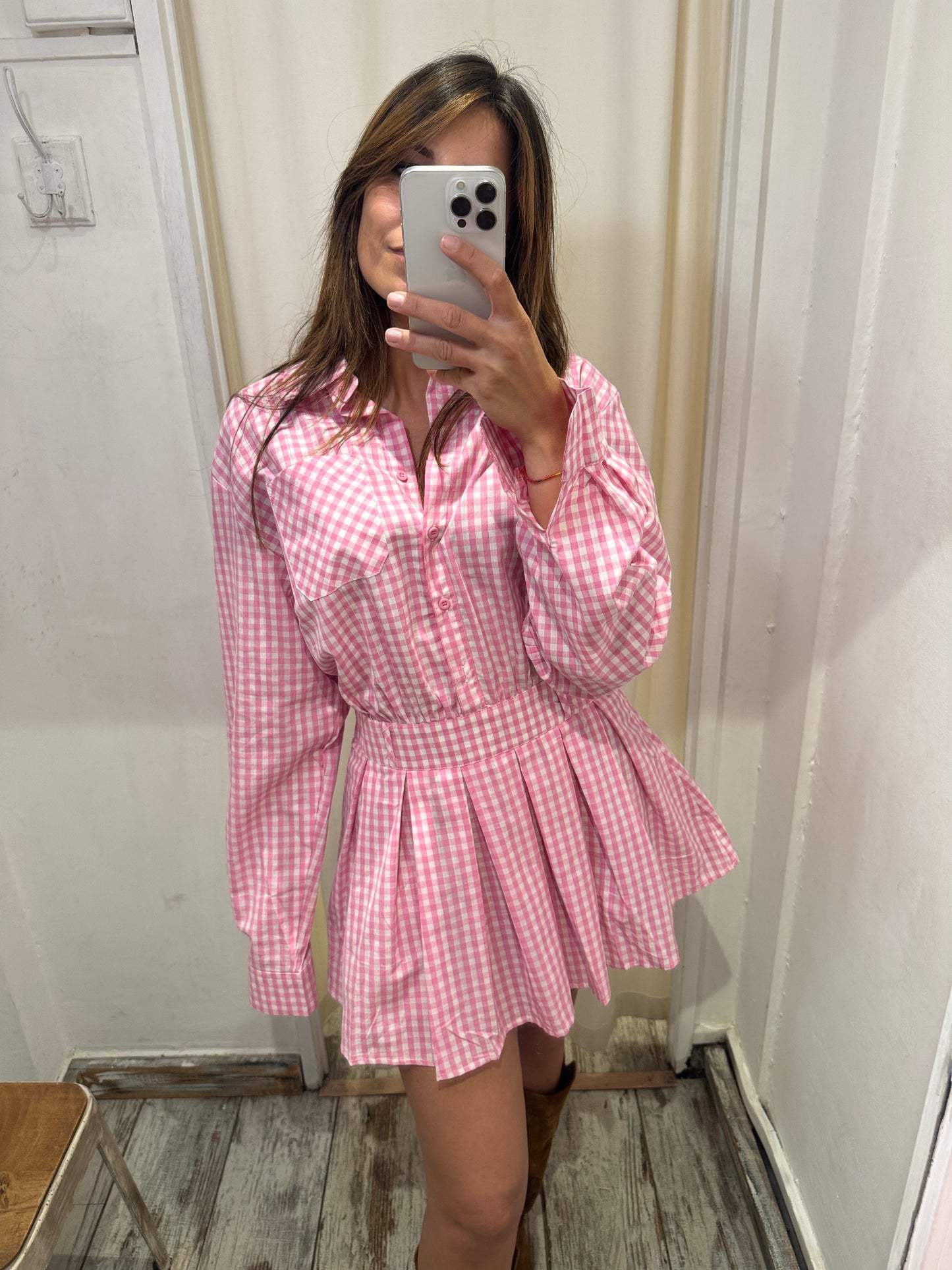 ABITO VICHY ROSA