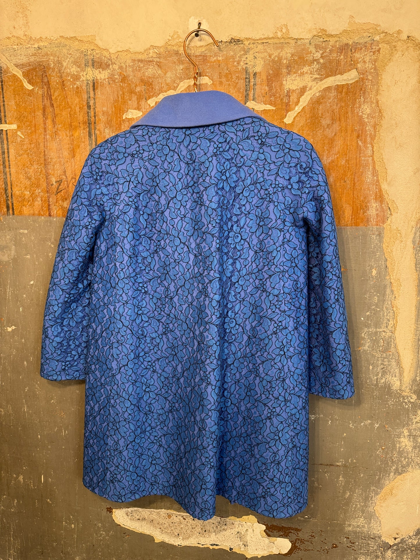 CAPPOTTINO ERMANNO SCERVINO IN PIZZO AZZURRO