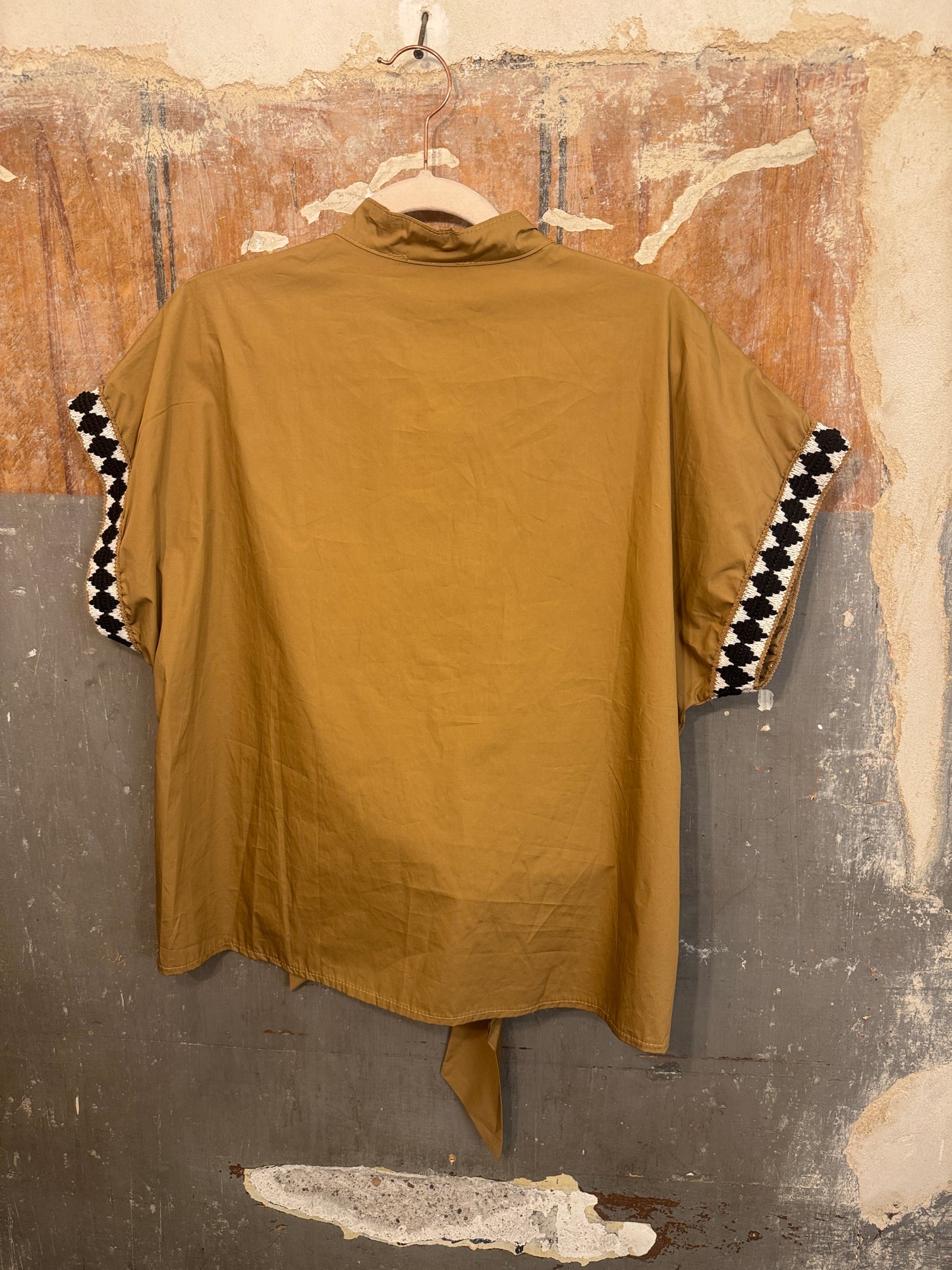 CAMICIA OVER BISCOTTO CON NODO