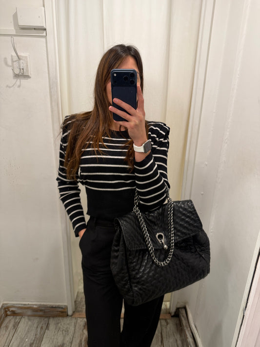 BORSA ERMANNO SCERVINO FAUBOURG PELLE NERO