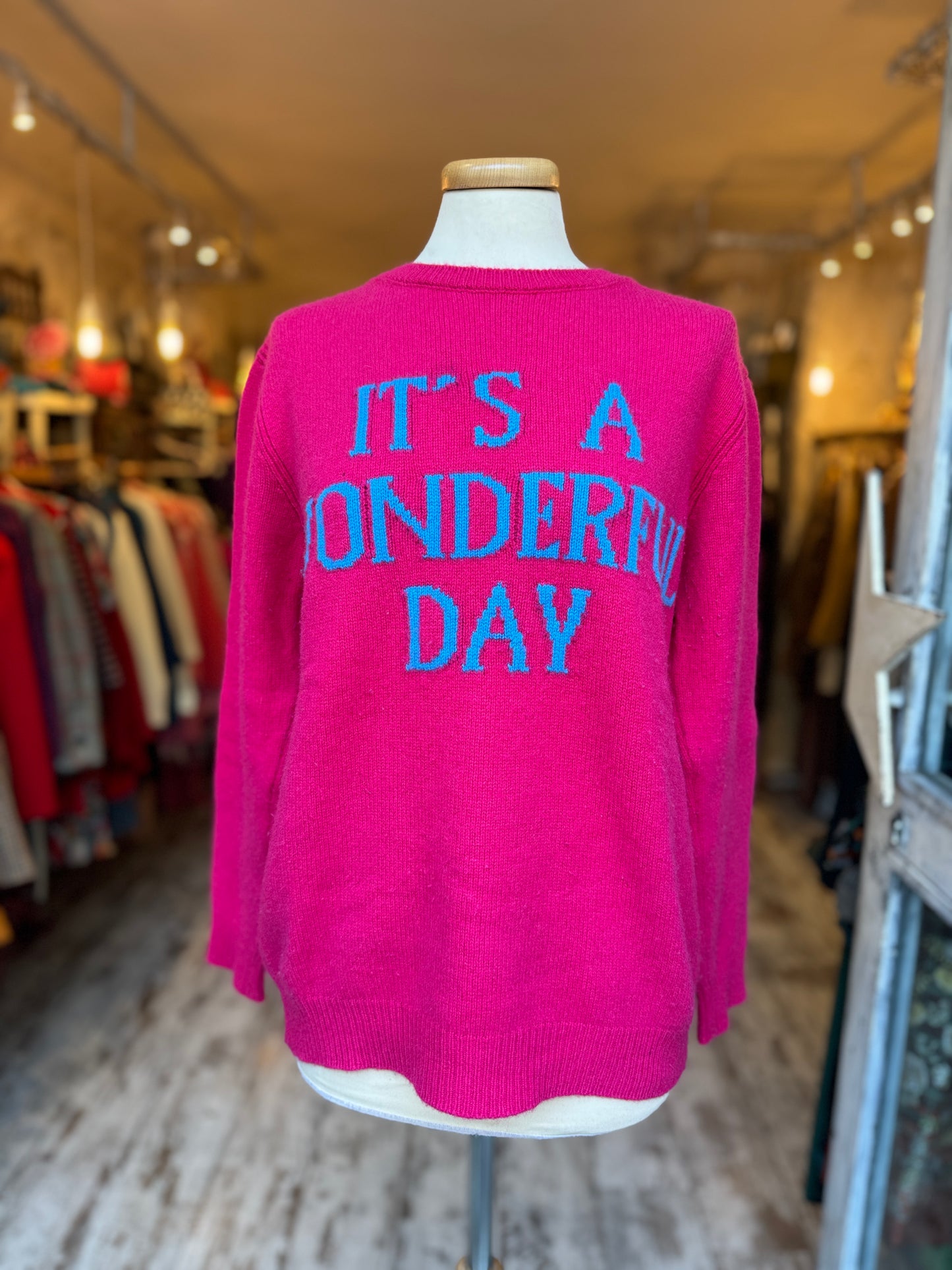 MAGLIA ALBERTA FERRETTI FUCSIA IT’S a WONDERFUL DAY