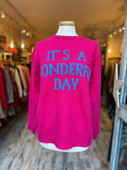 MAGLIA ALBERTA FERRETTI FUCSIA IT’S a WONDERFUL DAY