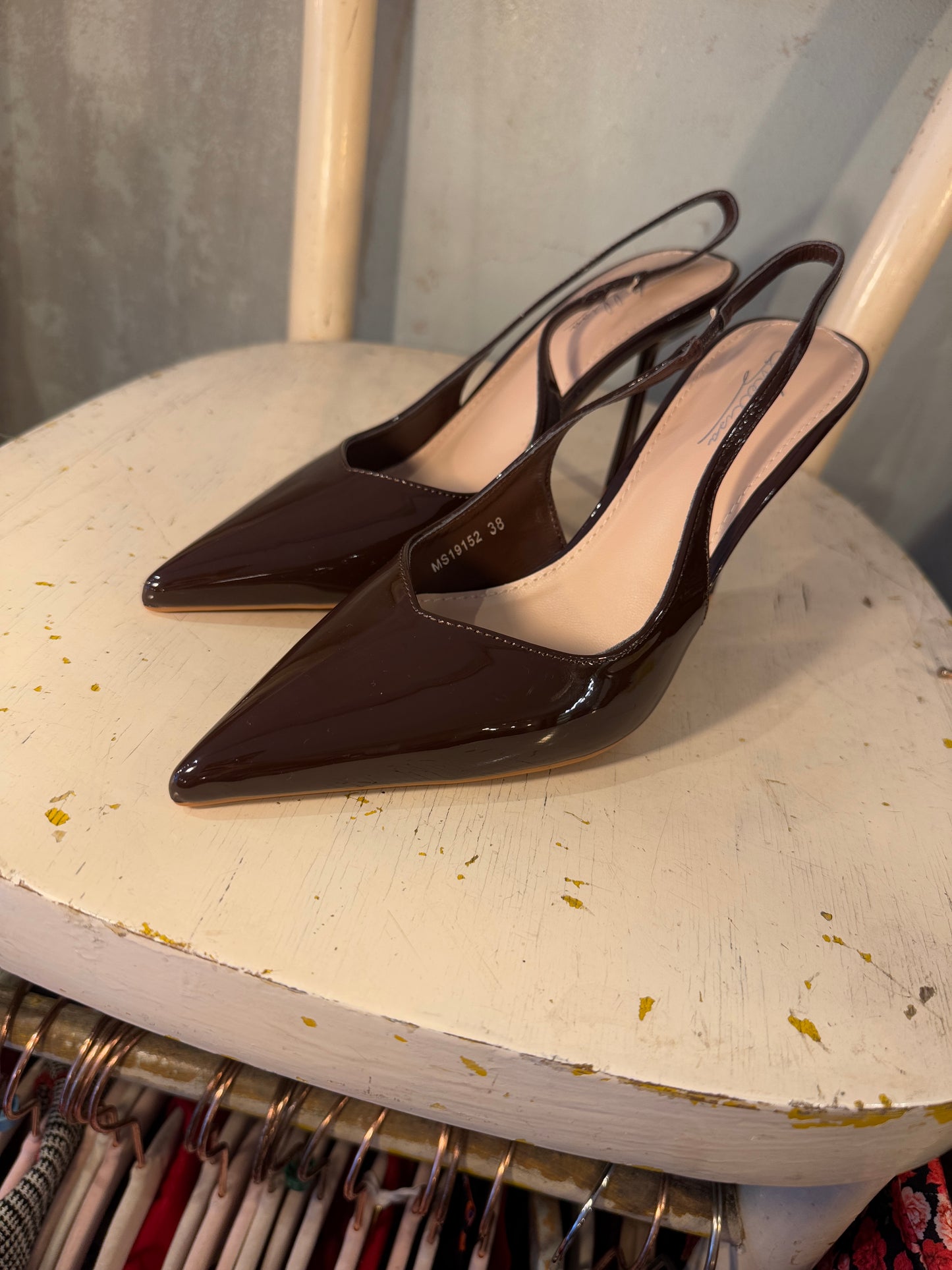 DECOLLETÈ SLINGBACK VERNICE MARRONE V