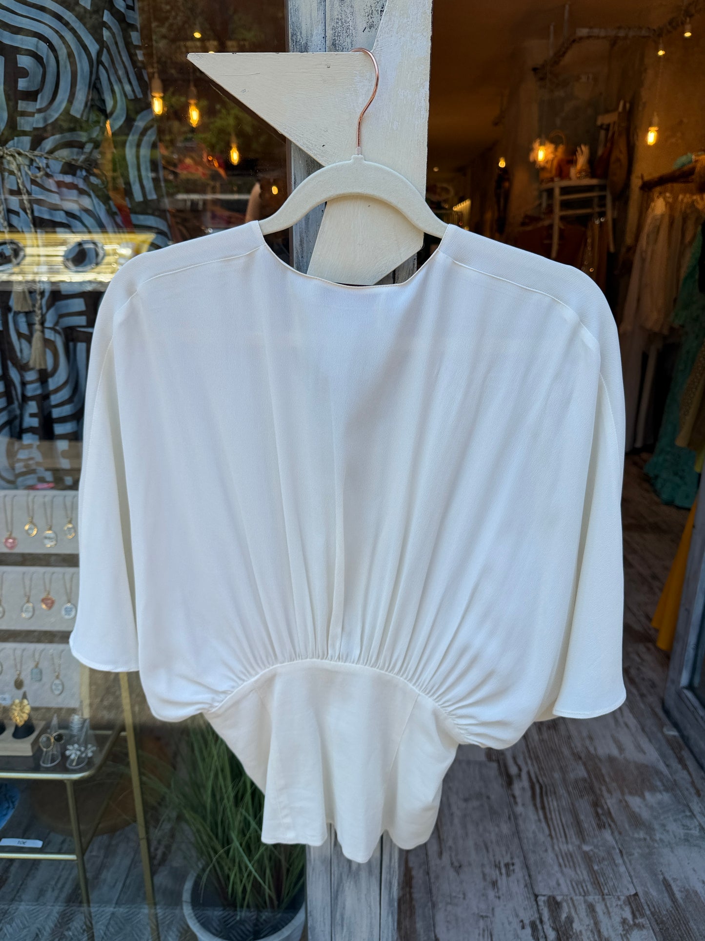 NEW COLLECTION - BLUSA JUCCA PANNA MISTO SETA