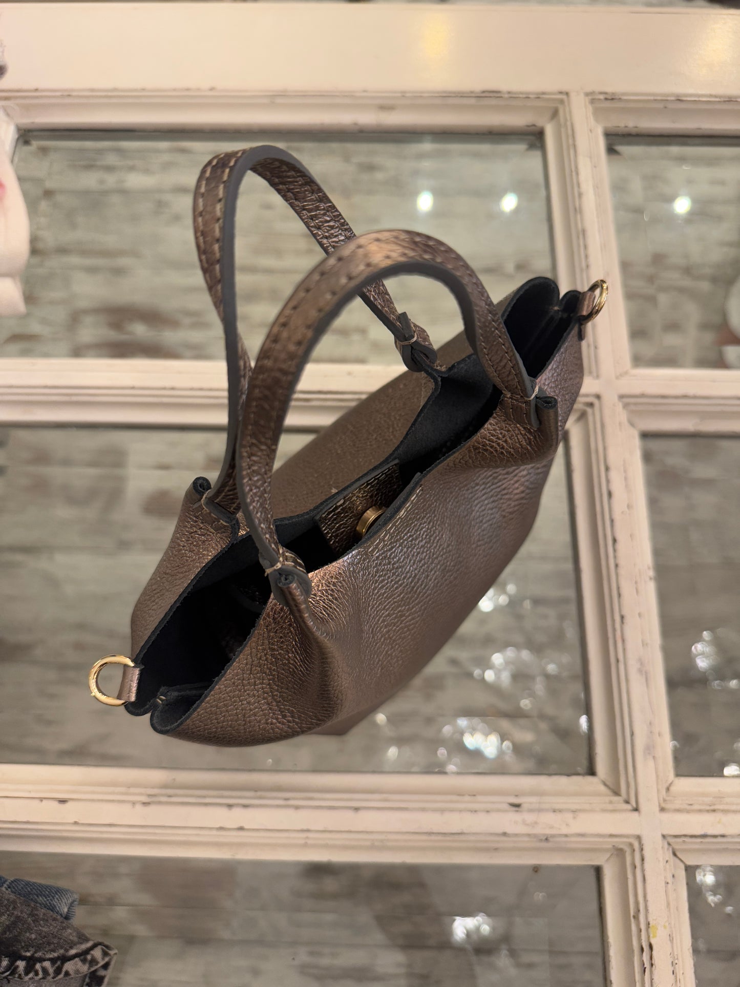 MINI BAG PELLE PIOMBO