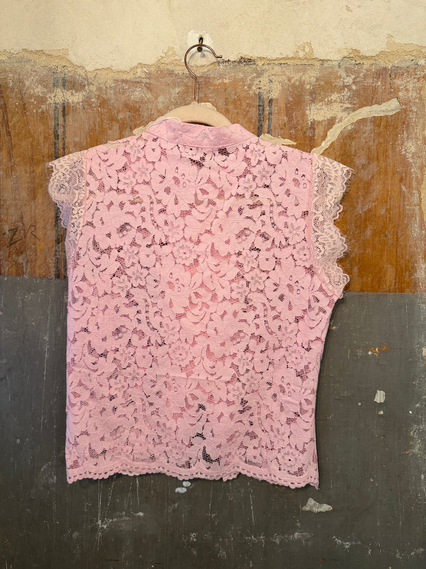 CAMICIA COREANA PIZZO ROSA