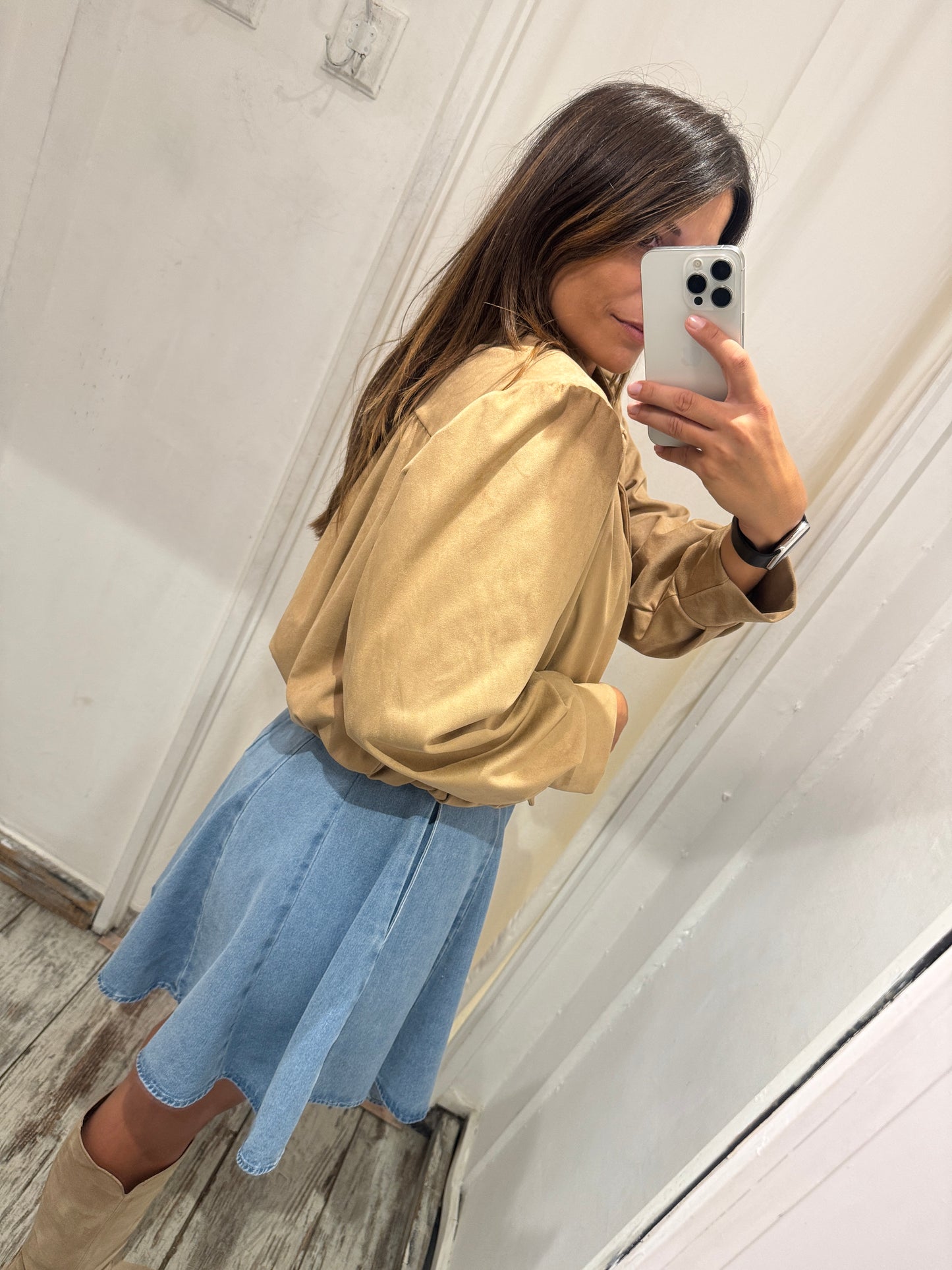BOMBER SUEDE BEIGE