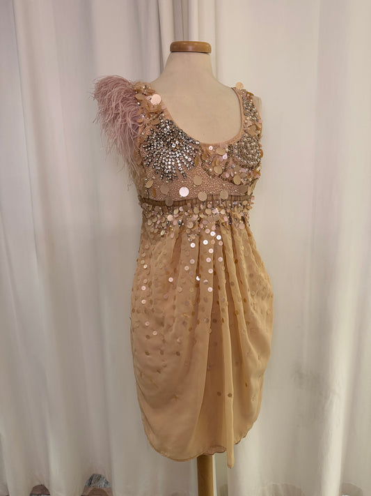 ABITO ELISABETTA FRANCHI CIPRIA CON RICAMI E PAILLETTES