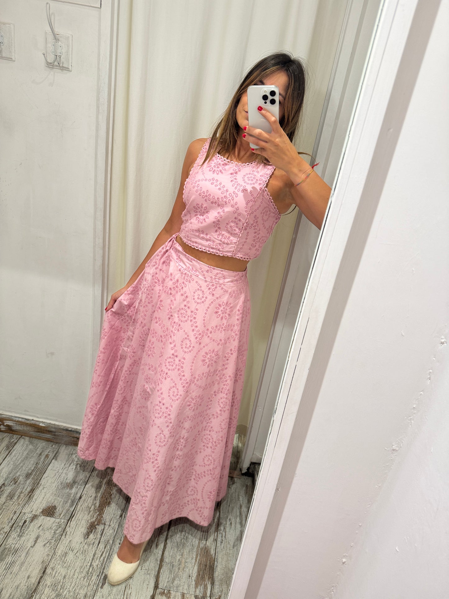 COORDINATO EFFETTO SANGALLO ROSA