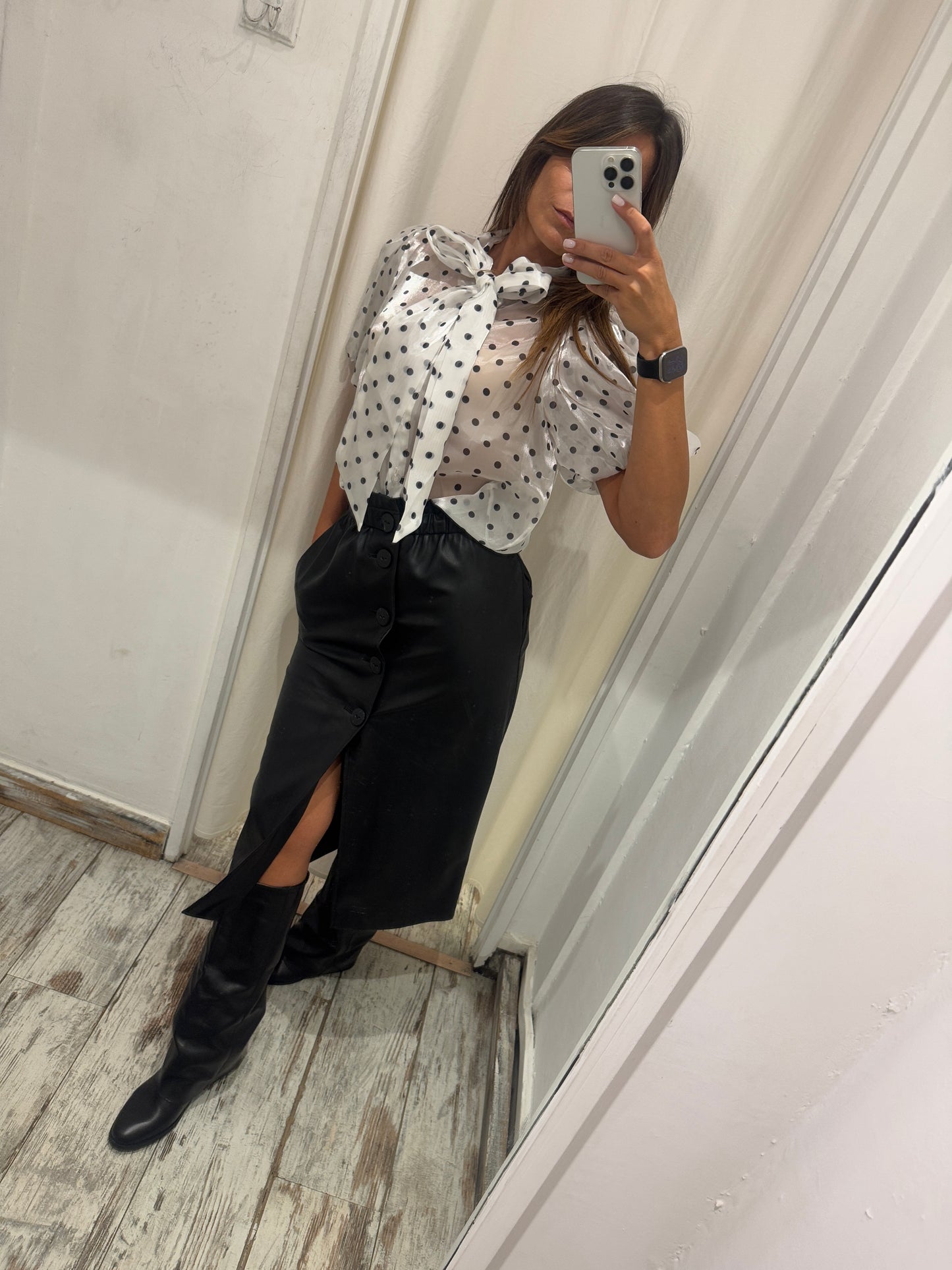 GONNA ZARA A TUBO ECOPELLE NERA