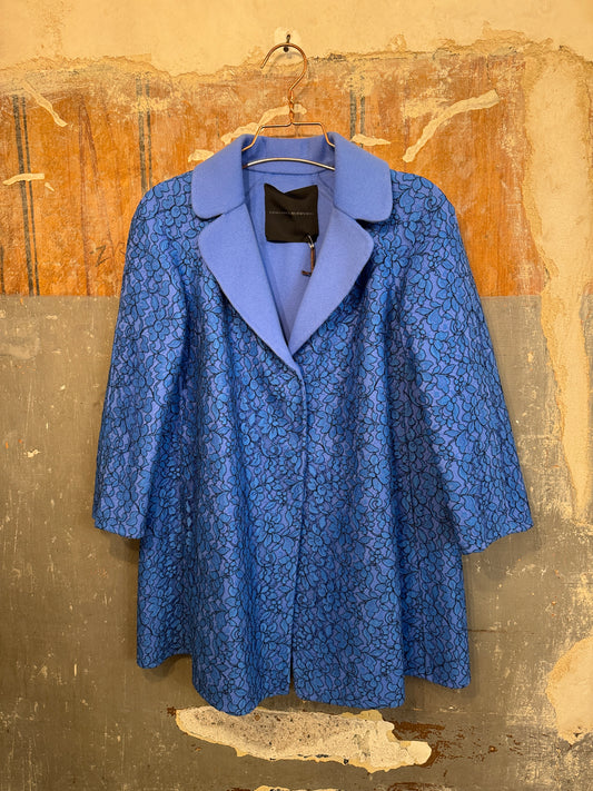 CAPPOTTINO ERMANNO SCERVINO IN PIZZO AZZURRO