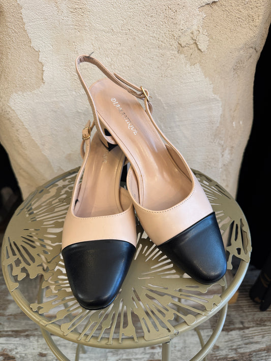 DECOLLETE SLINGBACK BICOLORE