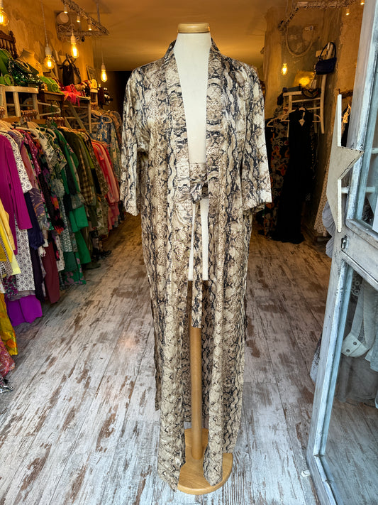 KIMONO PONCHIA PITONE CON CINTURA