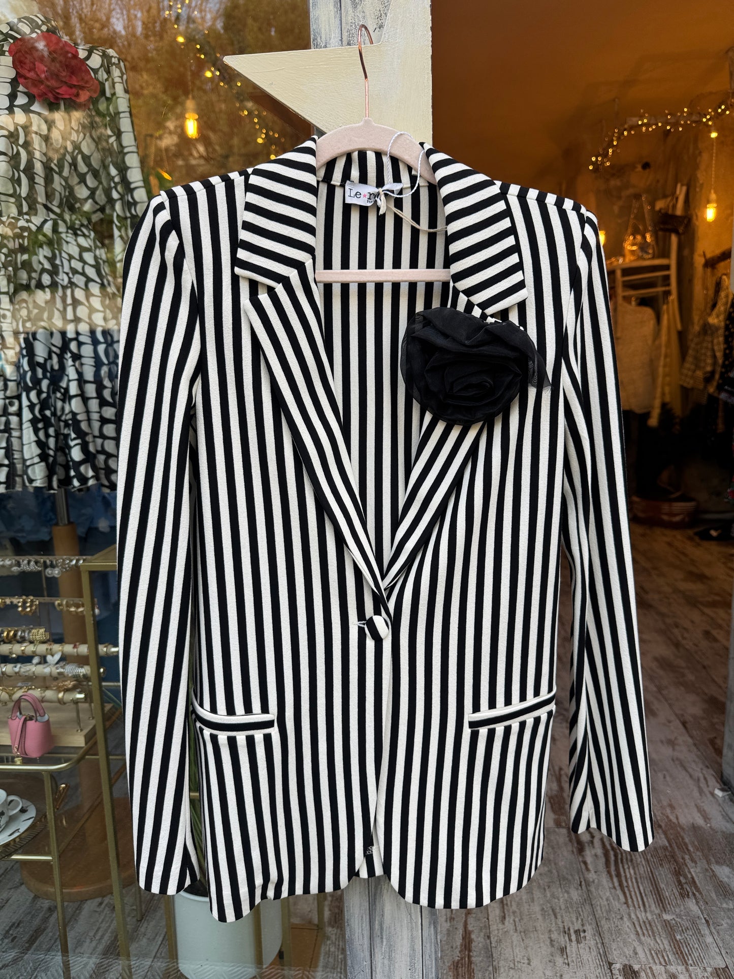 BLAZER LE ROBE A RIGHE