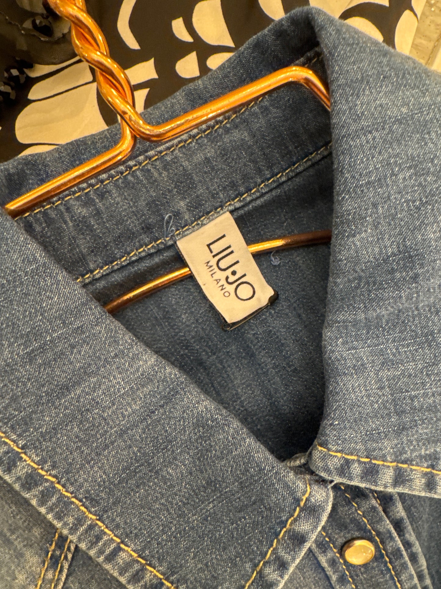 CAMICIA LIU•JO DENIM CON MANICA PLISSÈ