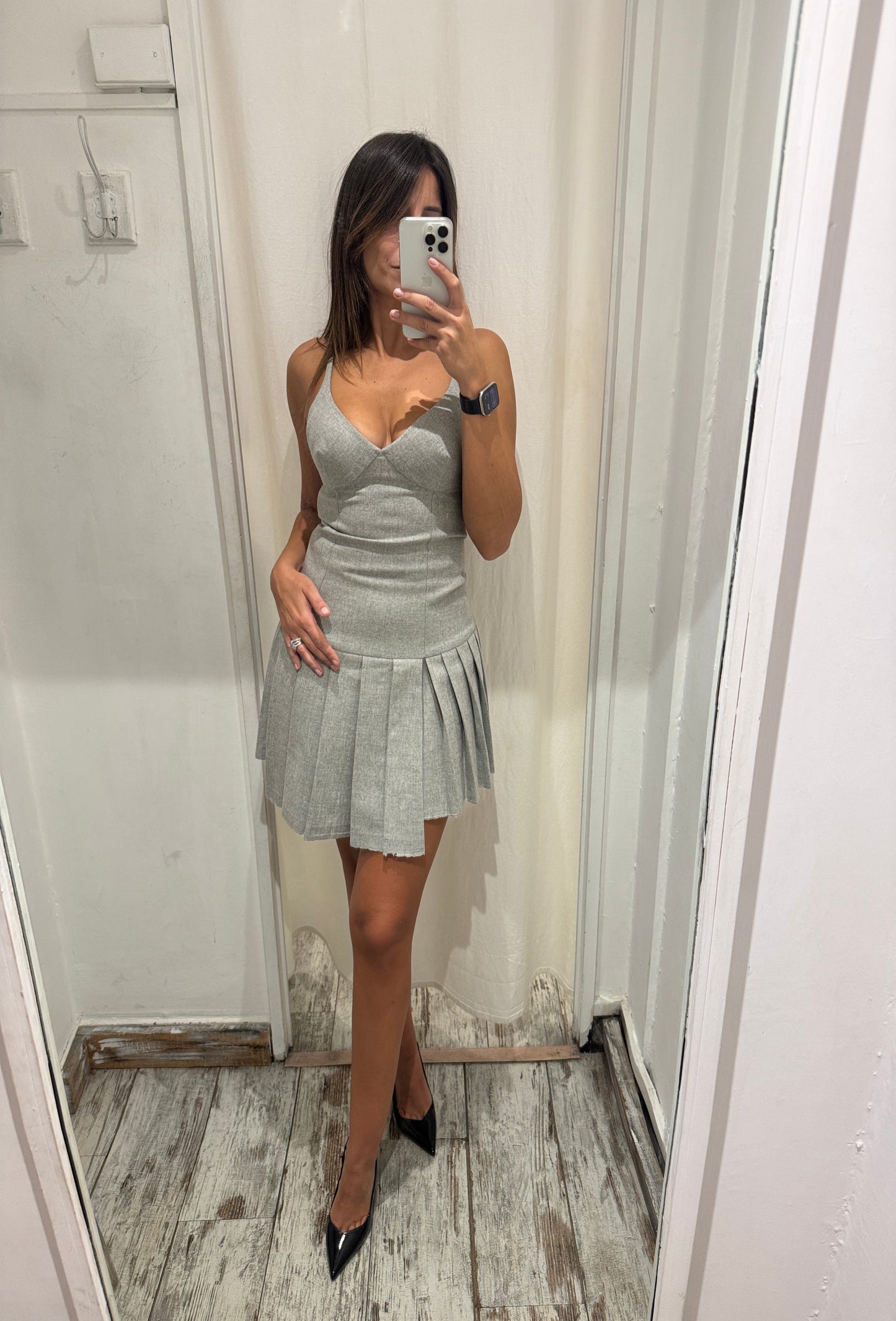 ABITO ERMANNO SCERVINO GRIGIO PERLA