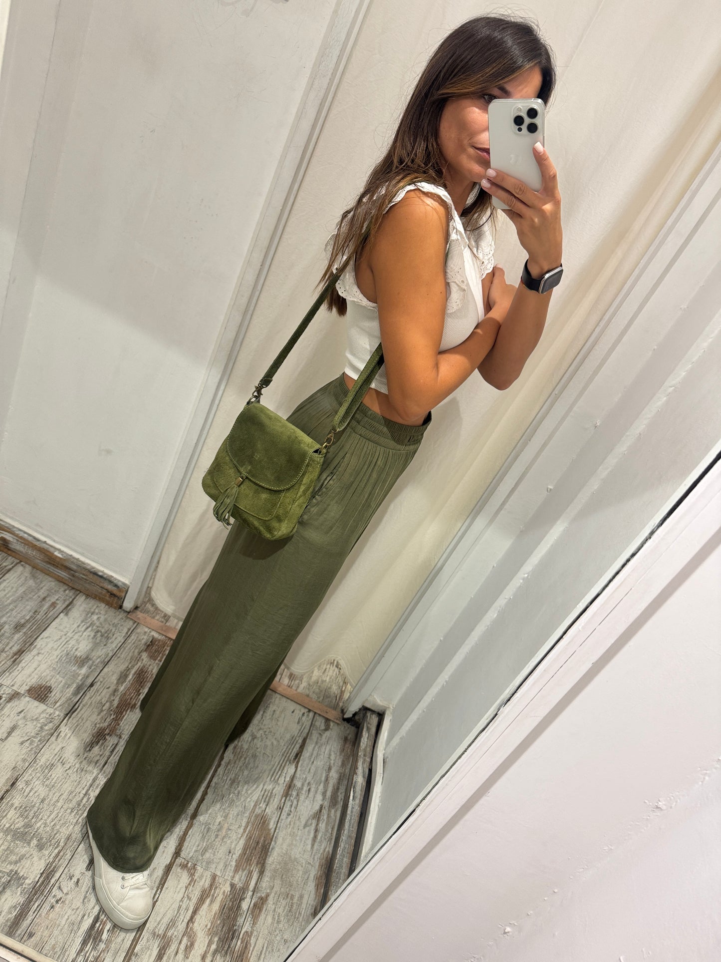 TRACOLLINA SUEDE VERDE MILITARE