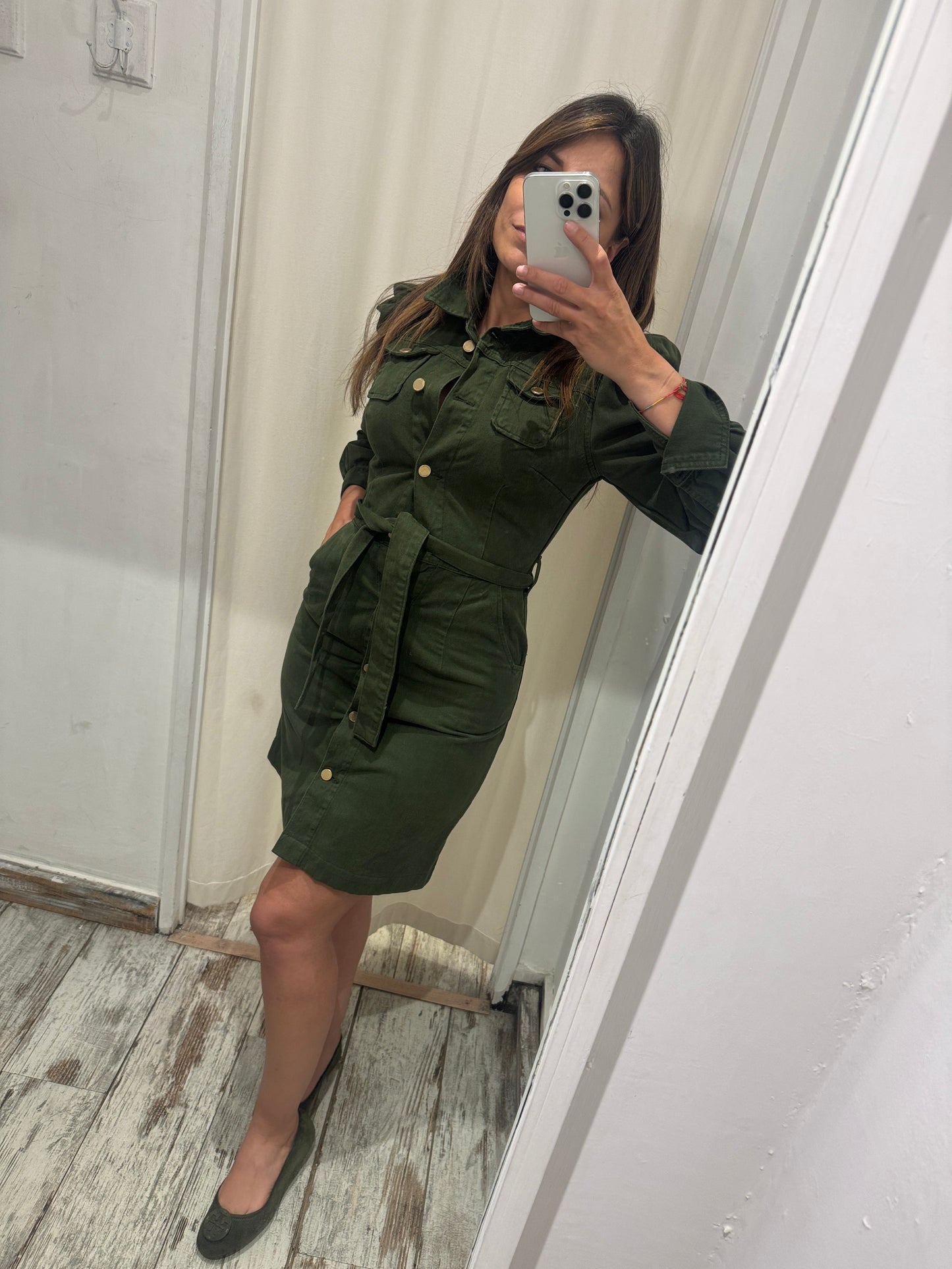 ABITO ESSENTIEL ANTWERP DENIM VERDE MILITARE