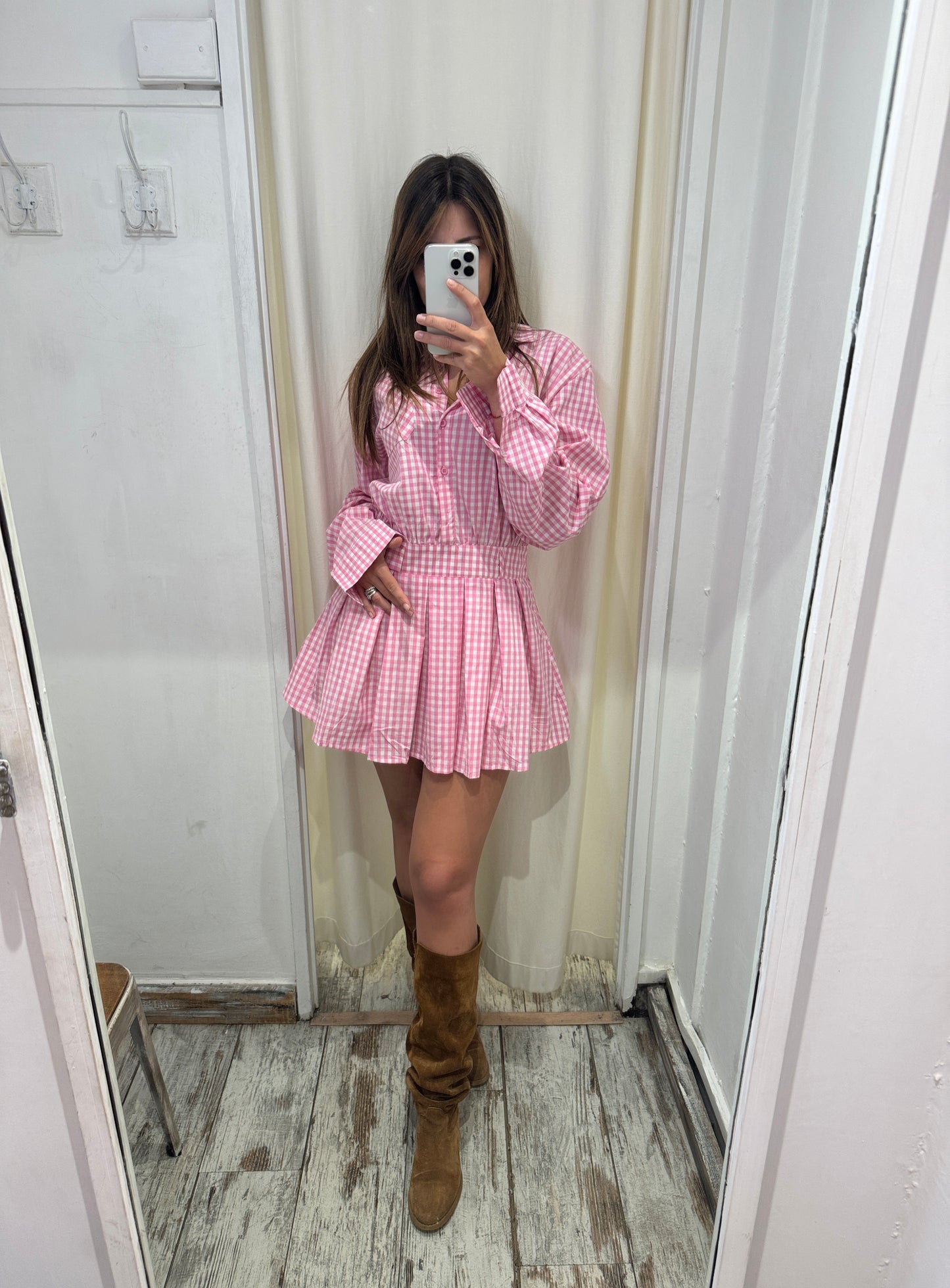 ABITO VICHY ROSA