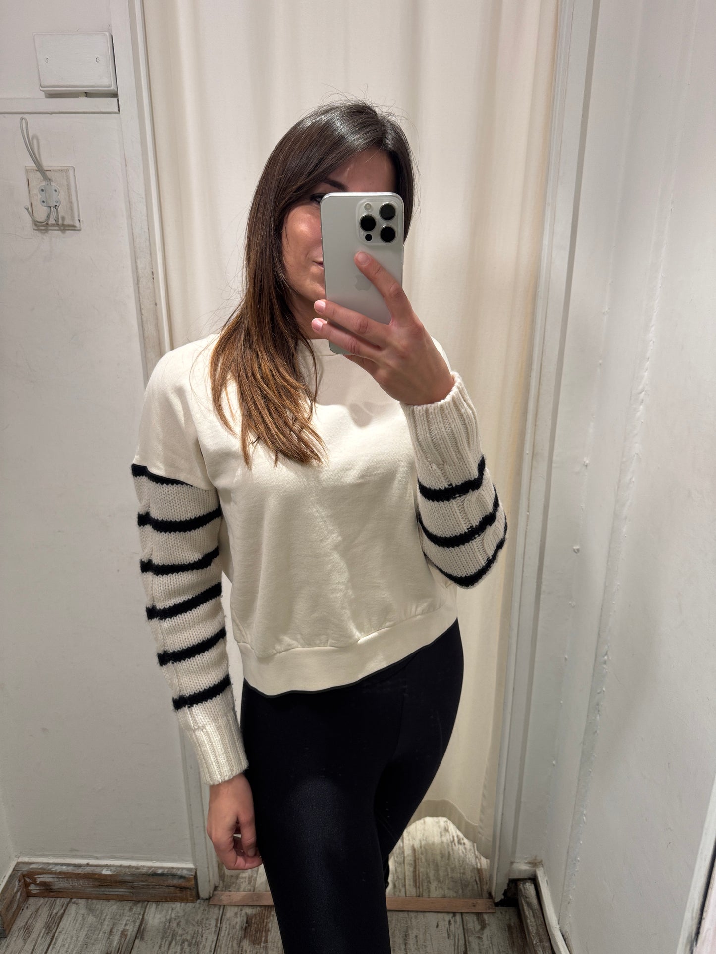 FELPA SEMICOUTURE PANNA MANICHE LANA