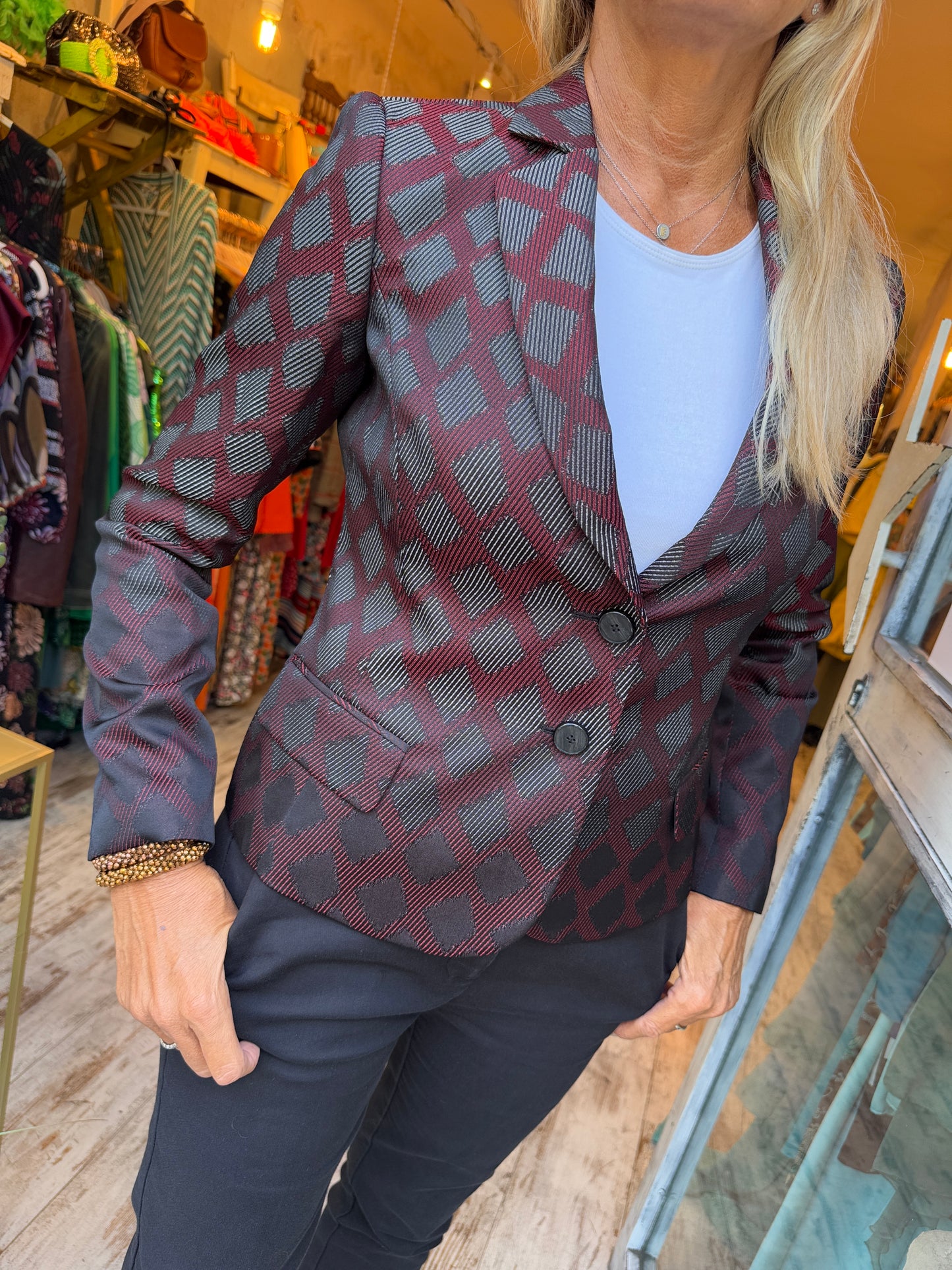 BLAZER EMPORIO ARMANI BORDEAUX FANTASIA