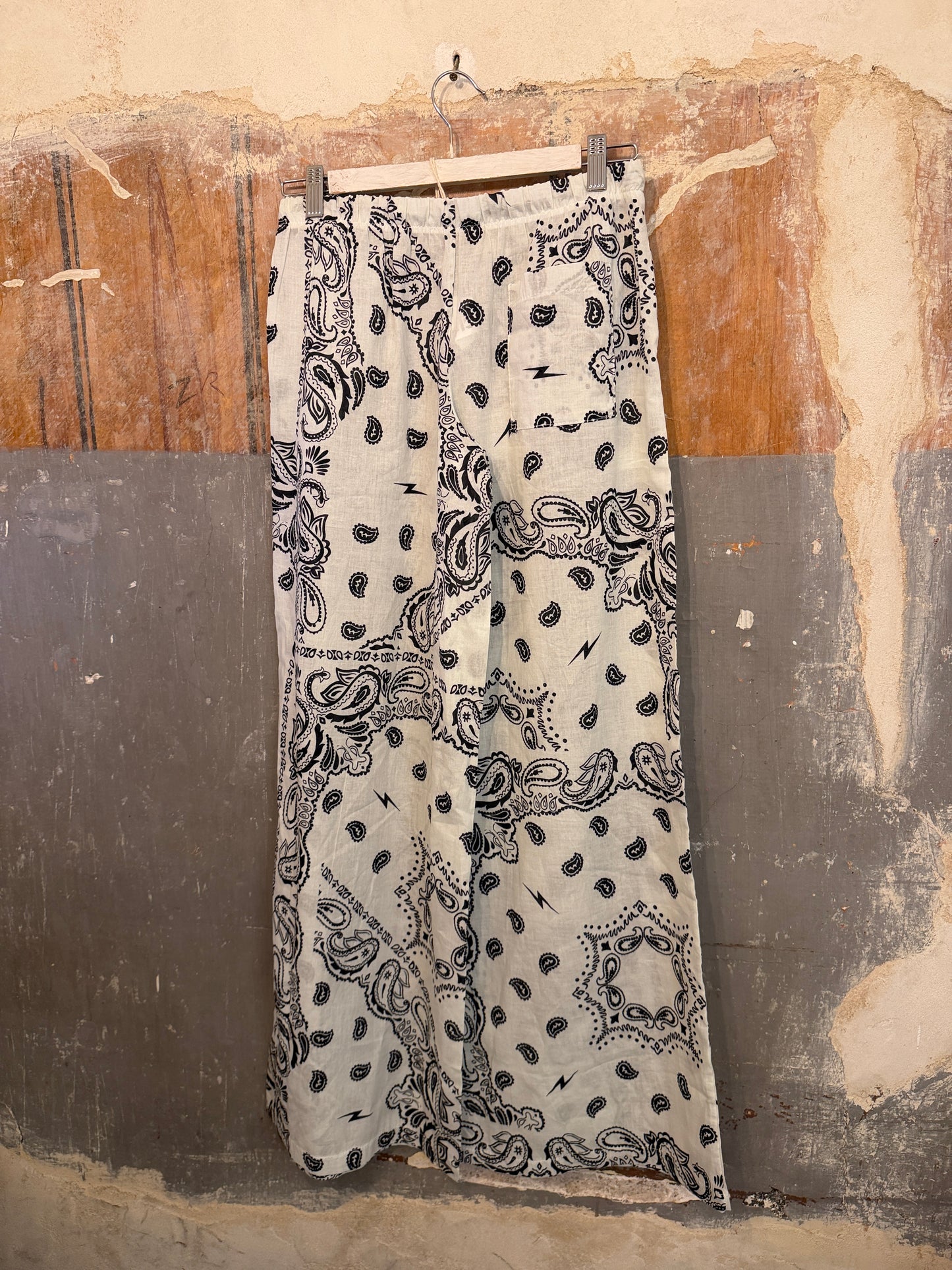 PANTALONE BANDANA BIANCO