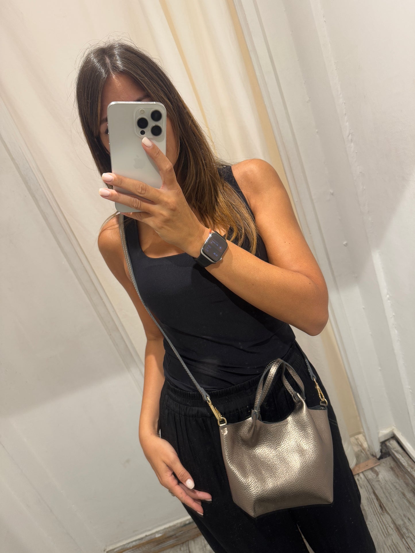 MINI BAG PELLE PIOMBO